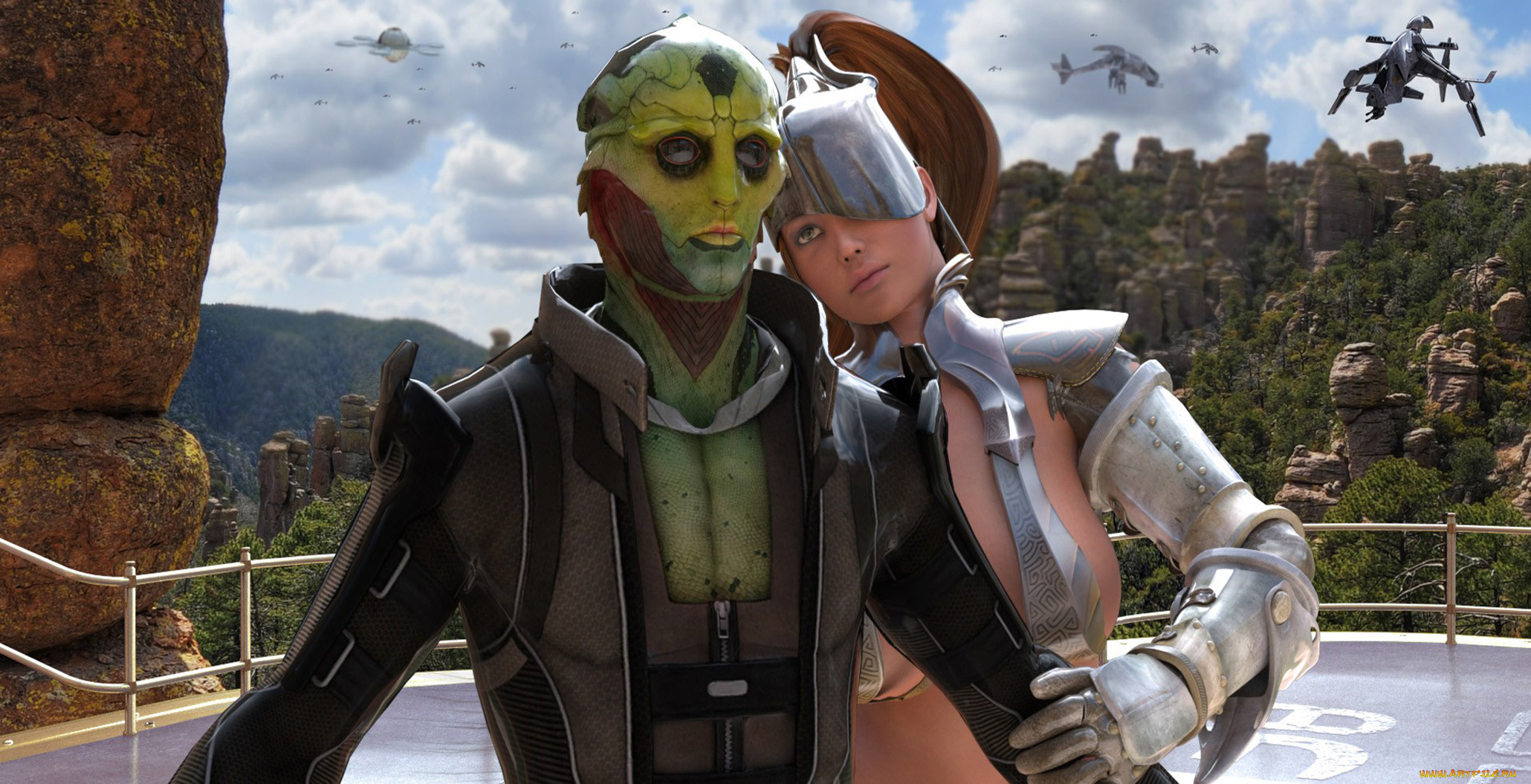 3д, графика, fantasy, фантазия, девушка, существо