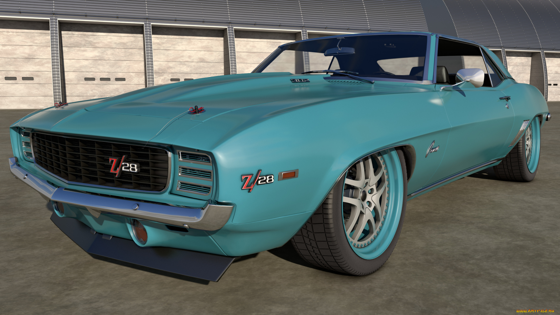 автомобили, 3д, 1969, chevrolet, camaro, z2