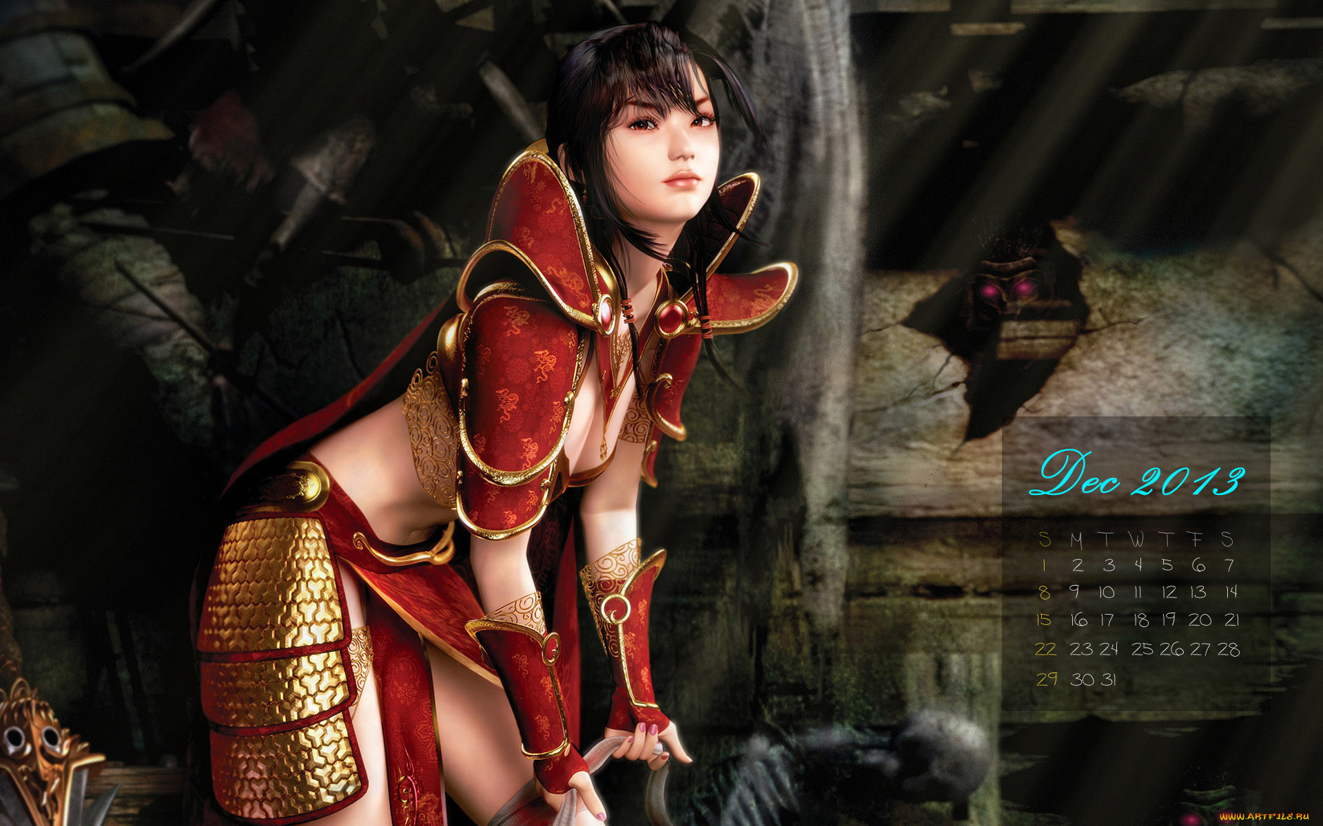 календари, видеоигры, девушка