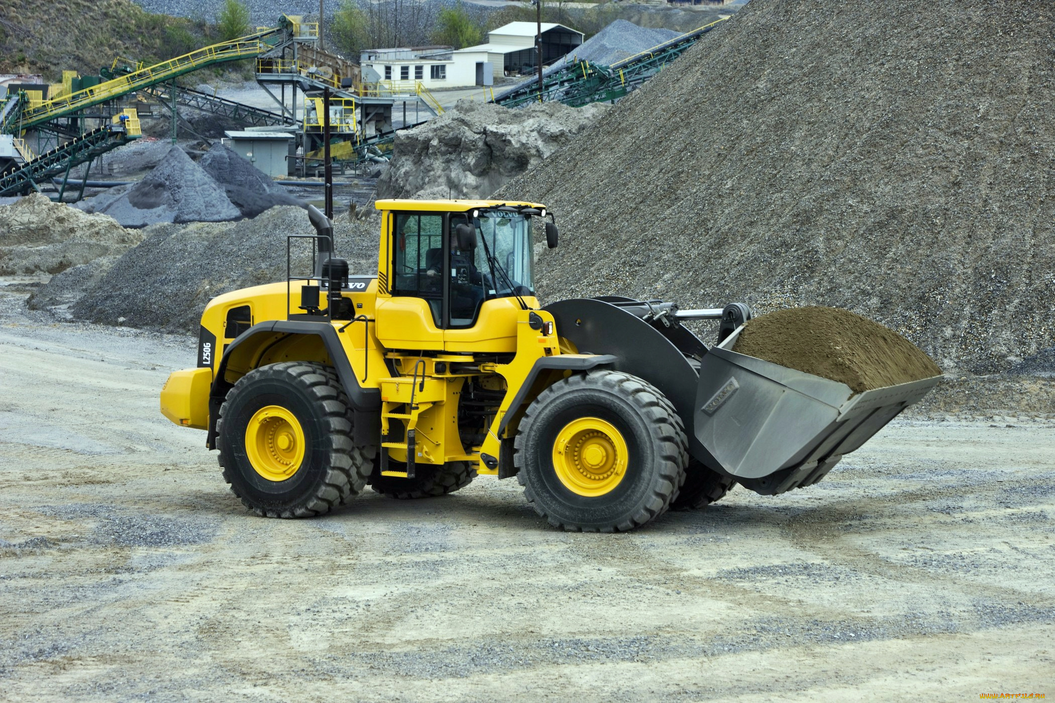 volvo, l250g, wheel, loader, техника, строительная, техника, ковш, трактор, дорога