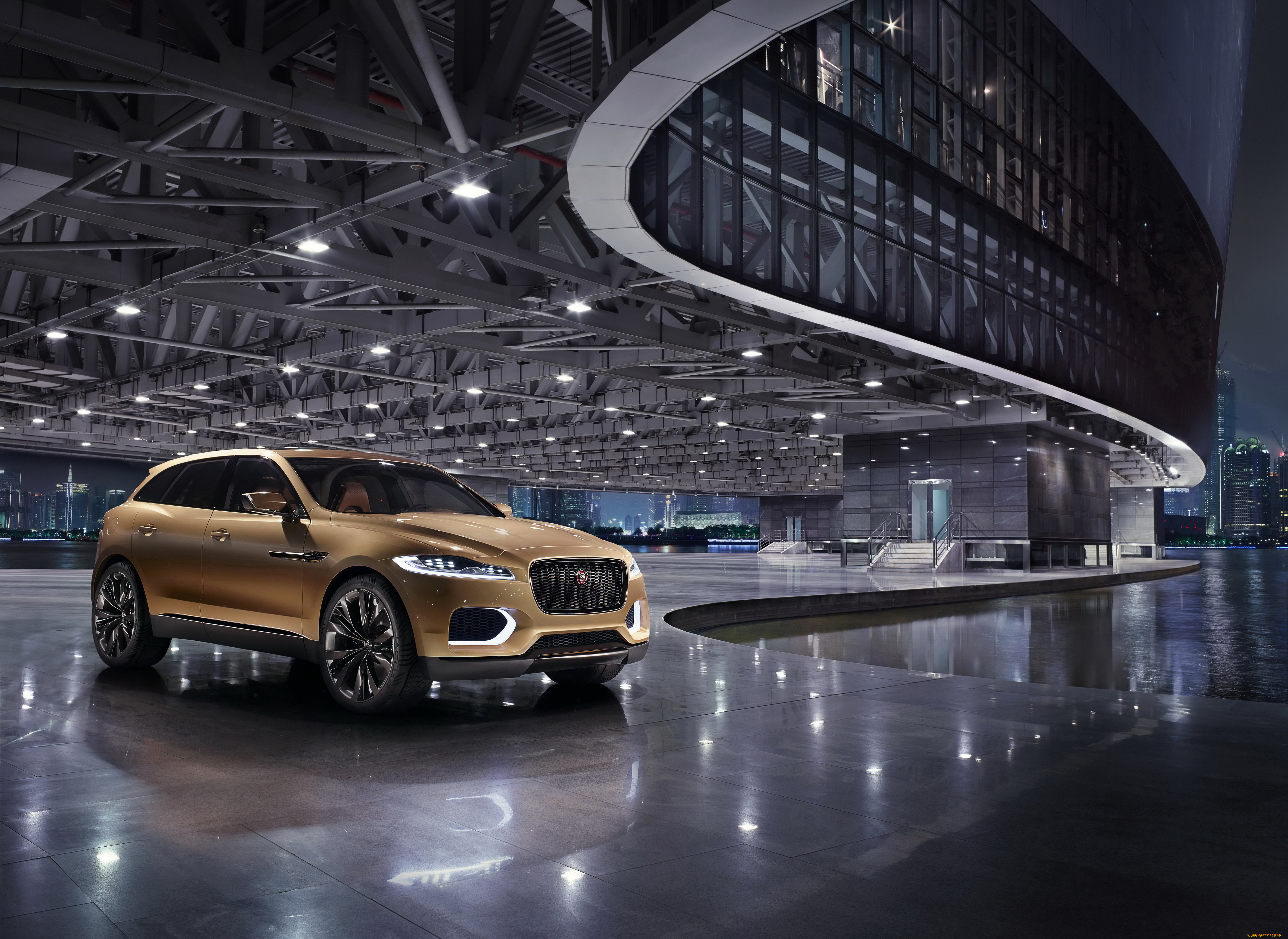 2013, jaguar, c-x17, 5-seater, автомобили, jaguar, город, ночь, огни