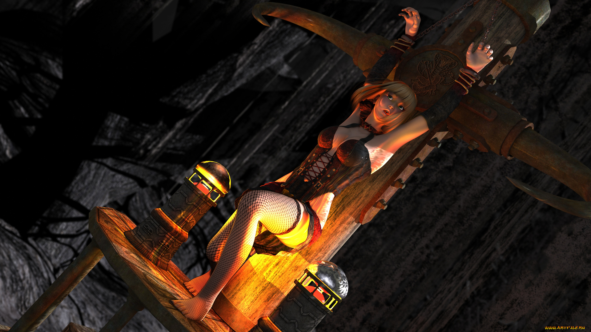 3д, графика, фантазия, , fantasy, фон, взгляд, девушка