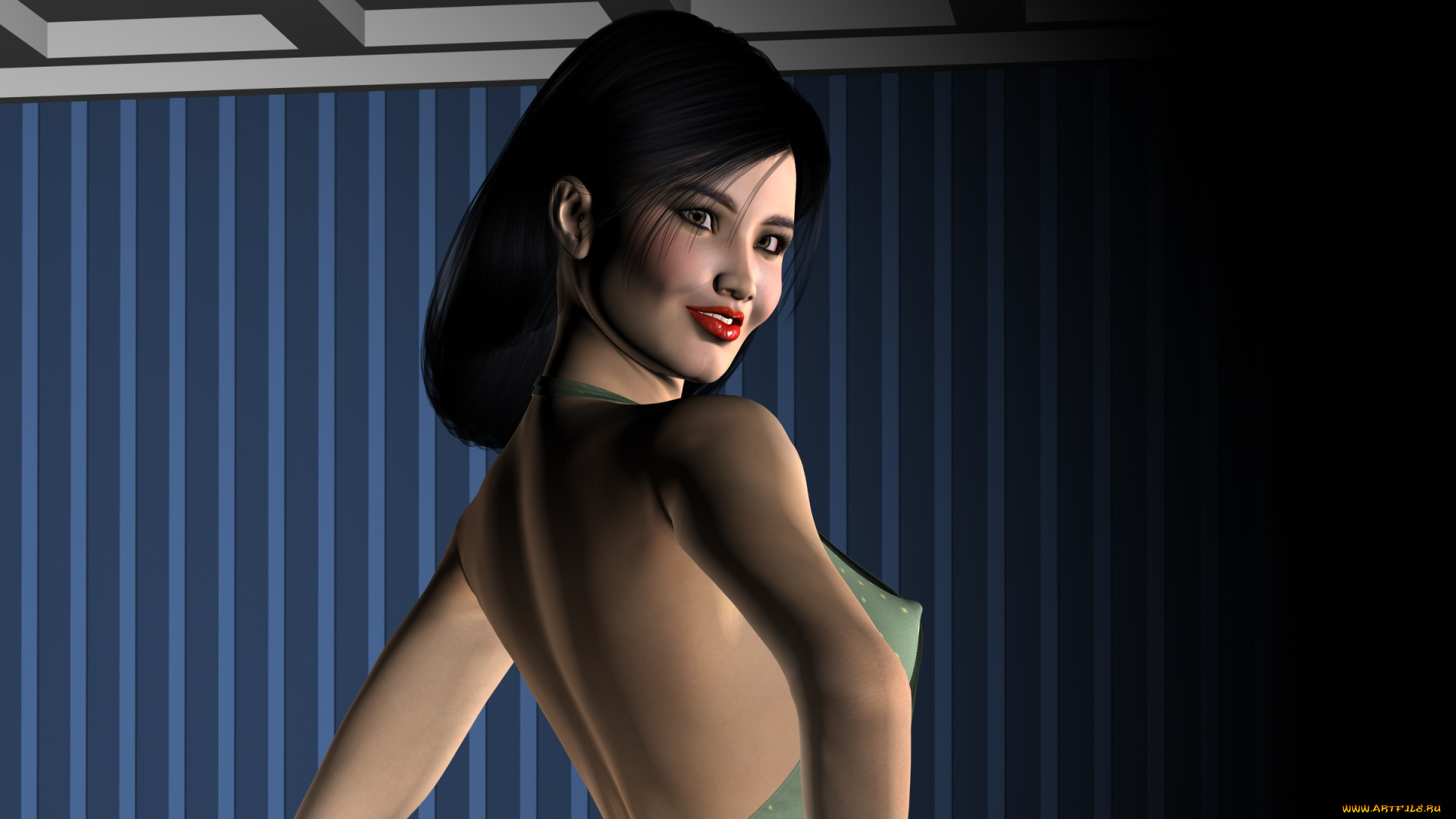 3д, графика, люди, , people, фон, улыбка, взгляд, девушка