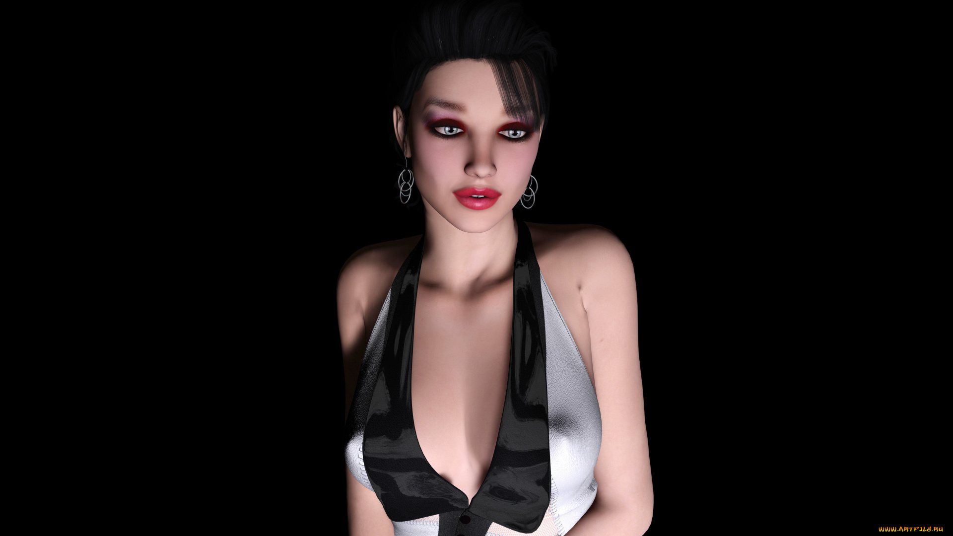 3д, графика, люди, , people, фон, взгляд, девушка