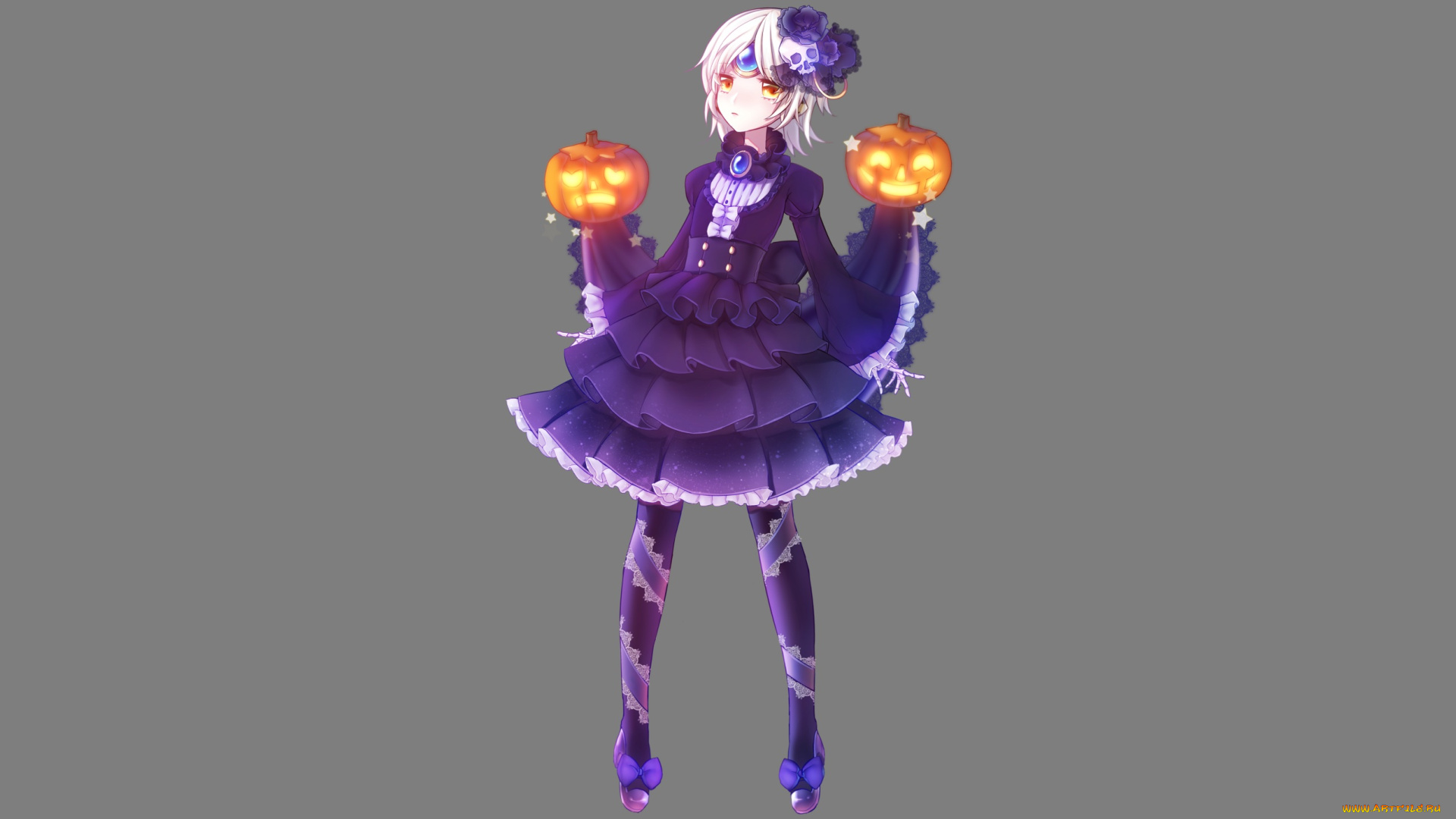 аниме, магия, , колдовство, , halloween, elsword, eve, chota93, арт, девушка, фон