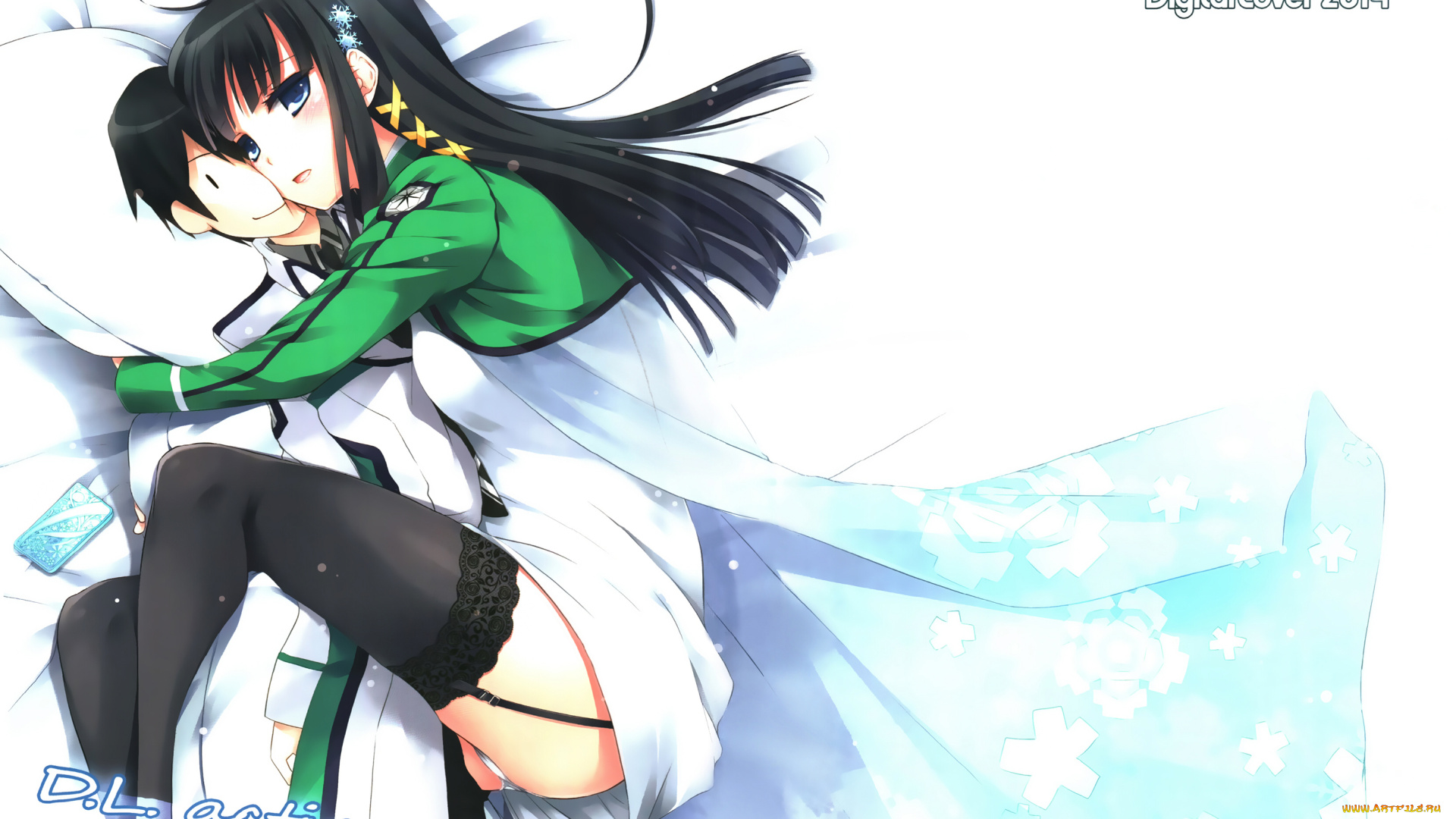 аниме, mahouka, koukou, no, rettousei, rettousei, no, koukou, подушка, девушка, yuka, арт, nakajima, tatsuya, постель, mahouka, miyuki, shiba