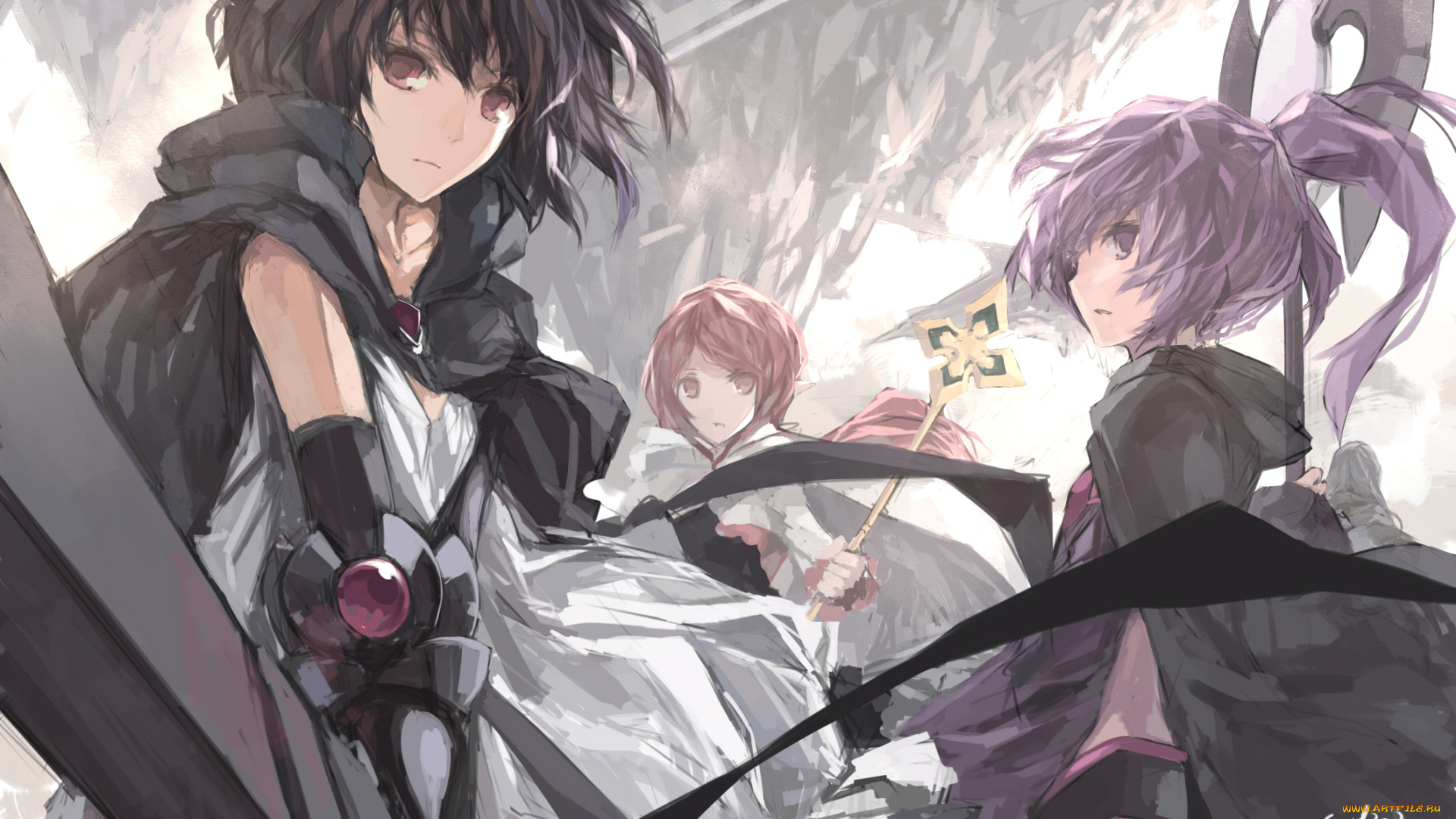 аниме, pixiv, fantasia, swd3e2, pffk, девушки, арт, paradise