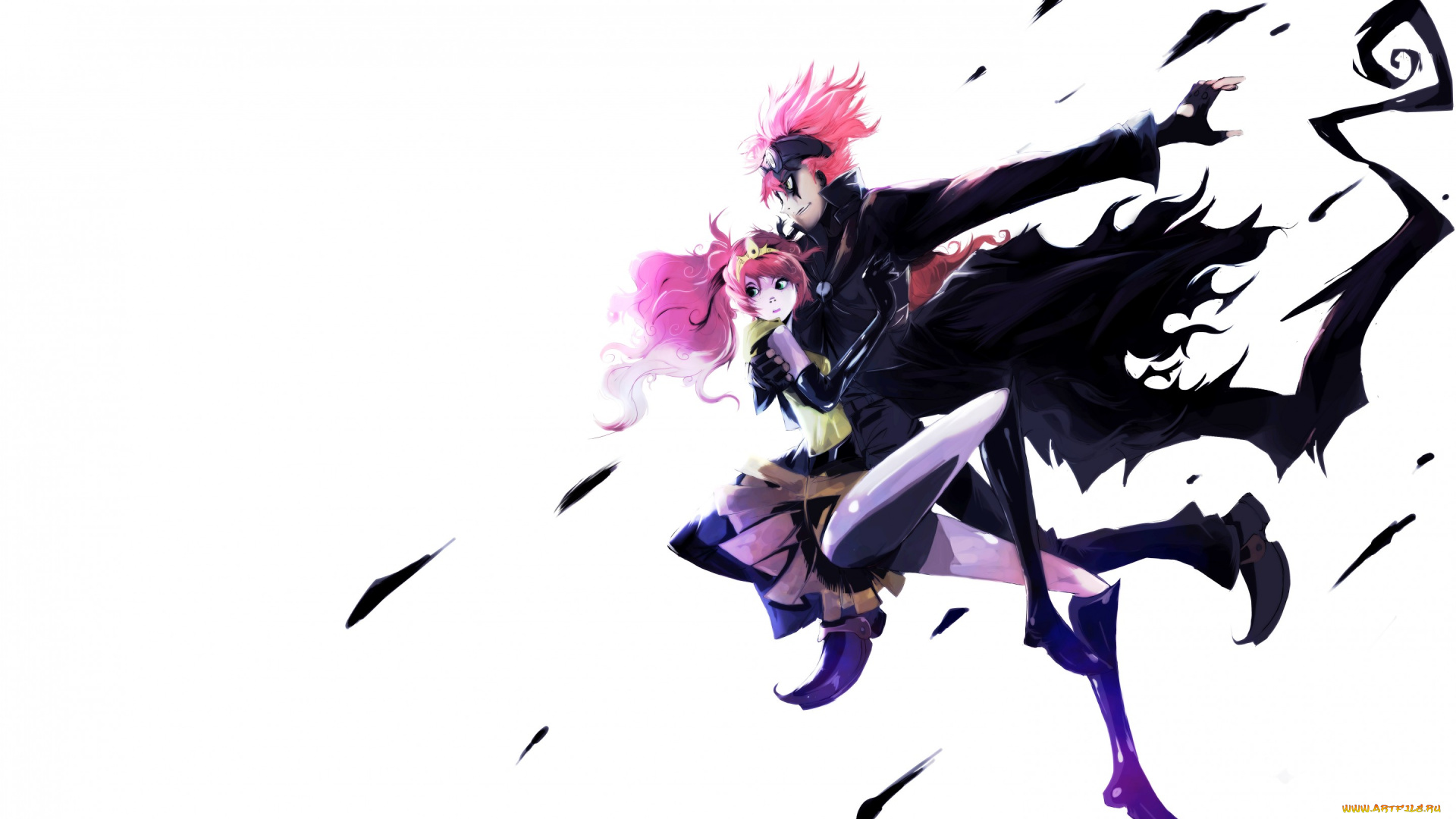 аниме, unknown, , другое, арт, ibroid, розовые, волосы, девушка, парень, mon, jack, spicer, xiaolin, showdown