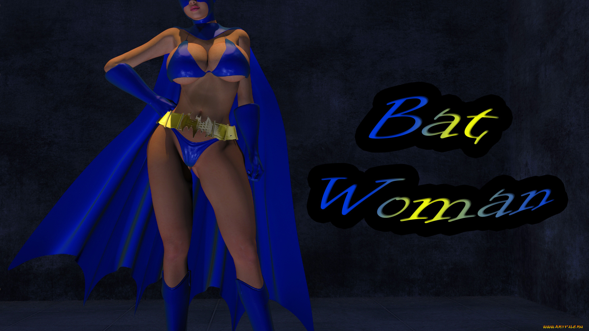 летучая, , мышь, 3д, графика, фантазия, , fantasy, маска, накидка, фон, девушка, взгляд