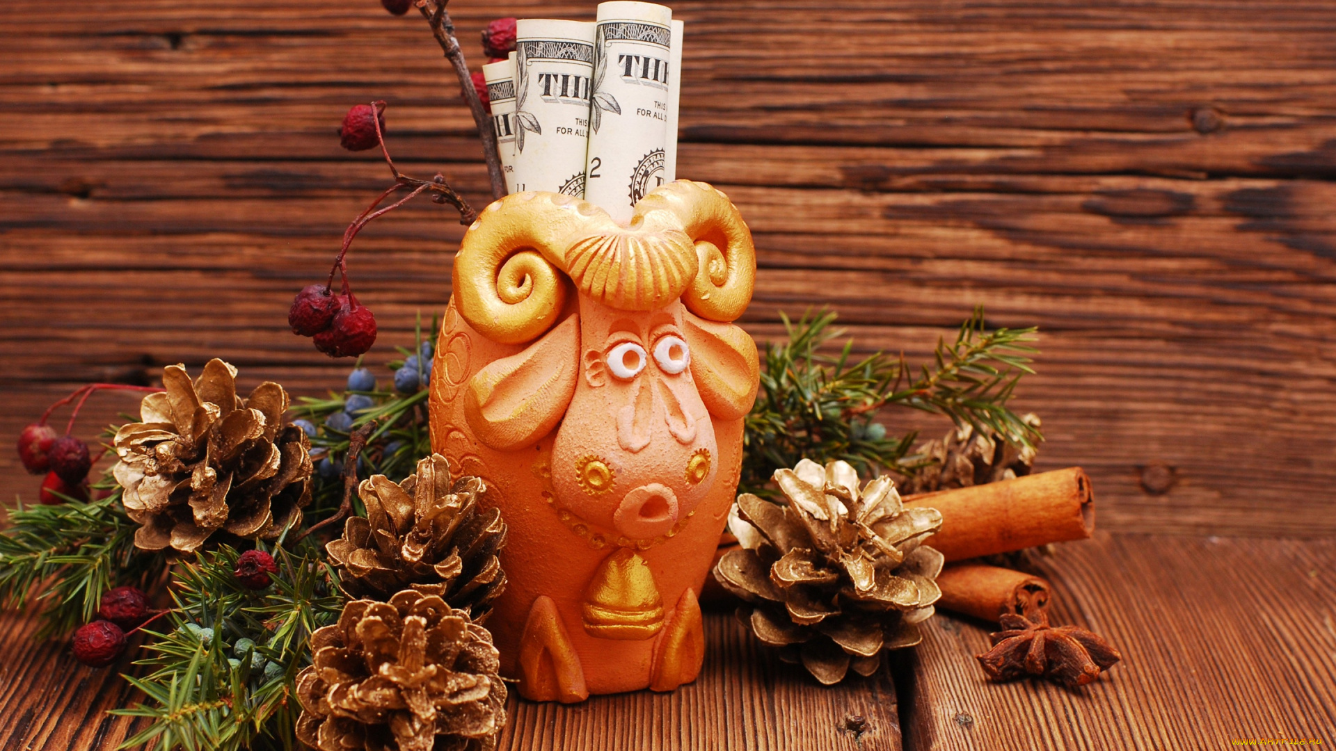 праздничные, фигурки, новый, год, dollar, money, decoration, 2015, symbol, new, year, sheep