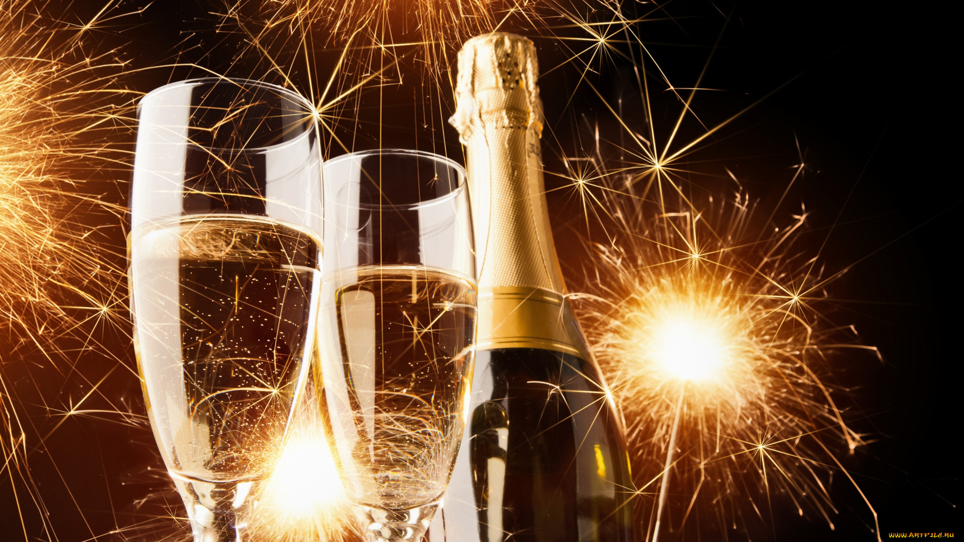праздничные, угощения, бокалы, сапют, шампанское, новый, год