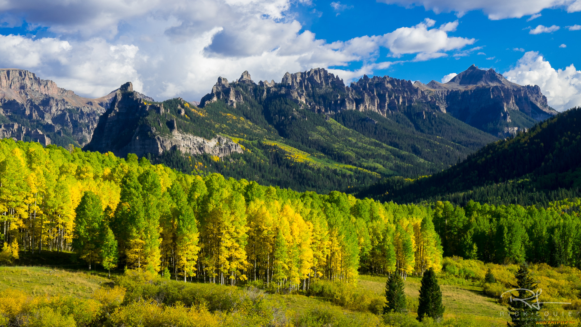 природа, пейзажи, горы, лес, осень