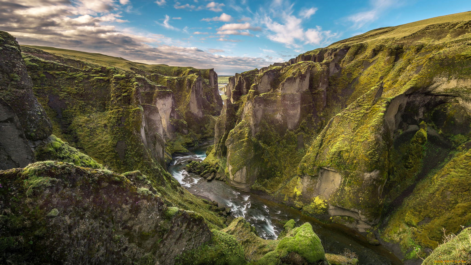 природа, реки, озера, небо, облака, горы, каньон, ущелье, река