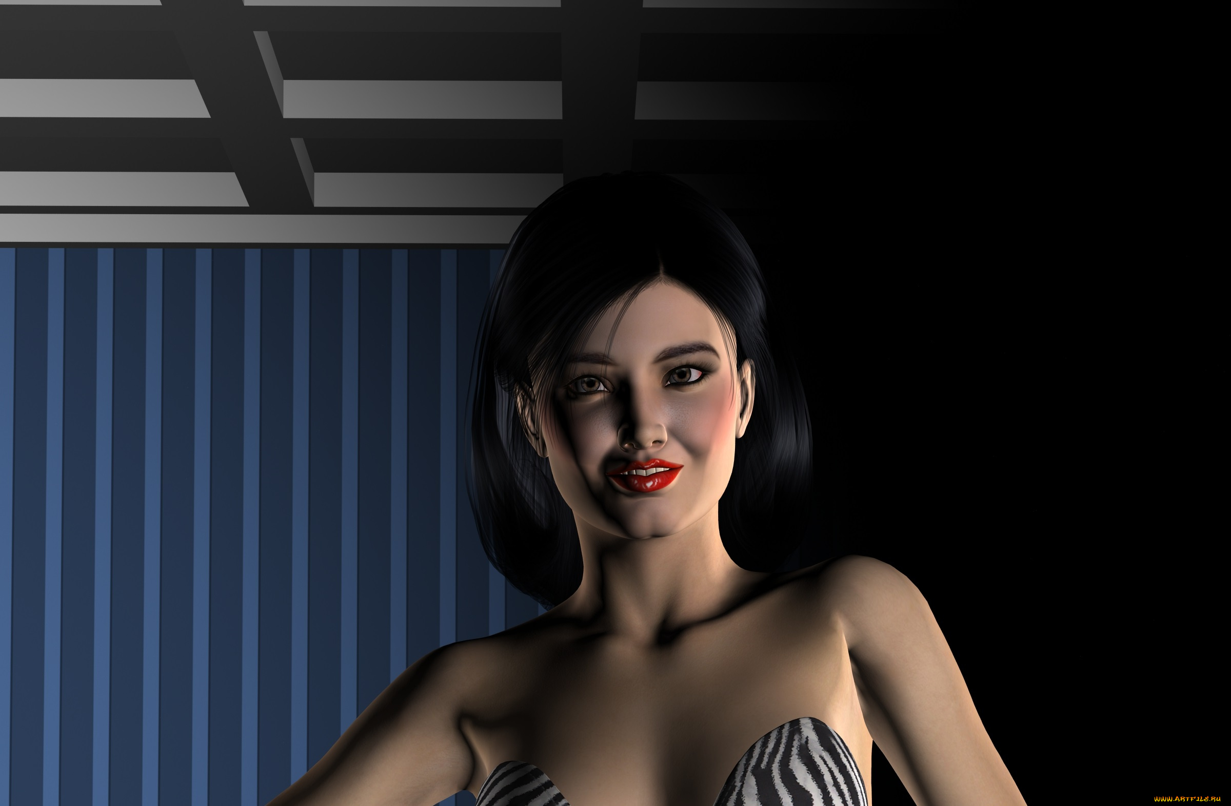 3д, графика, портрет, , portraits, девушка, фон, улыбка, взгляд
