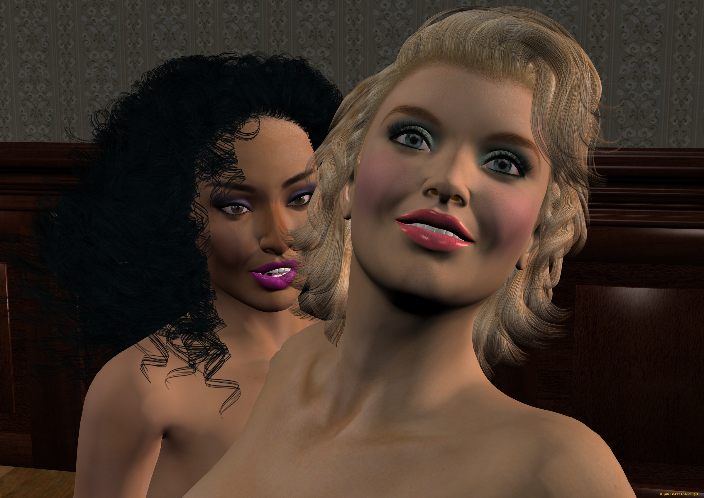 3д, графика, портрет, , portraits, фон, взгляд, девушки