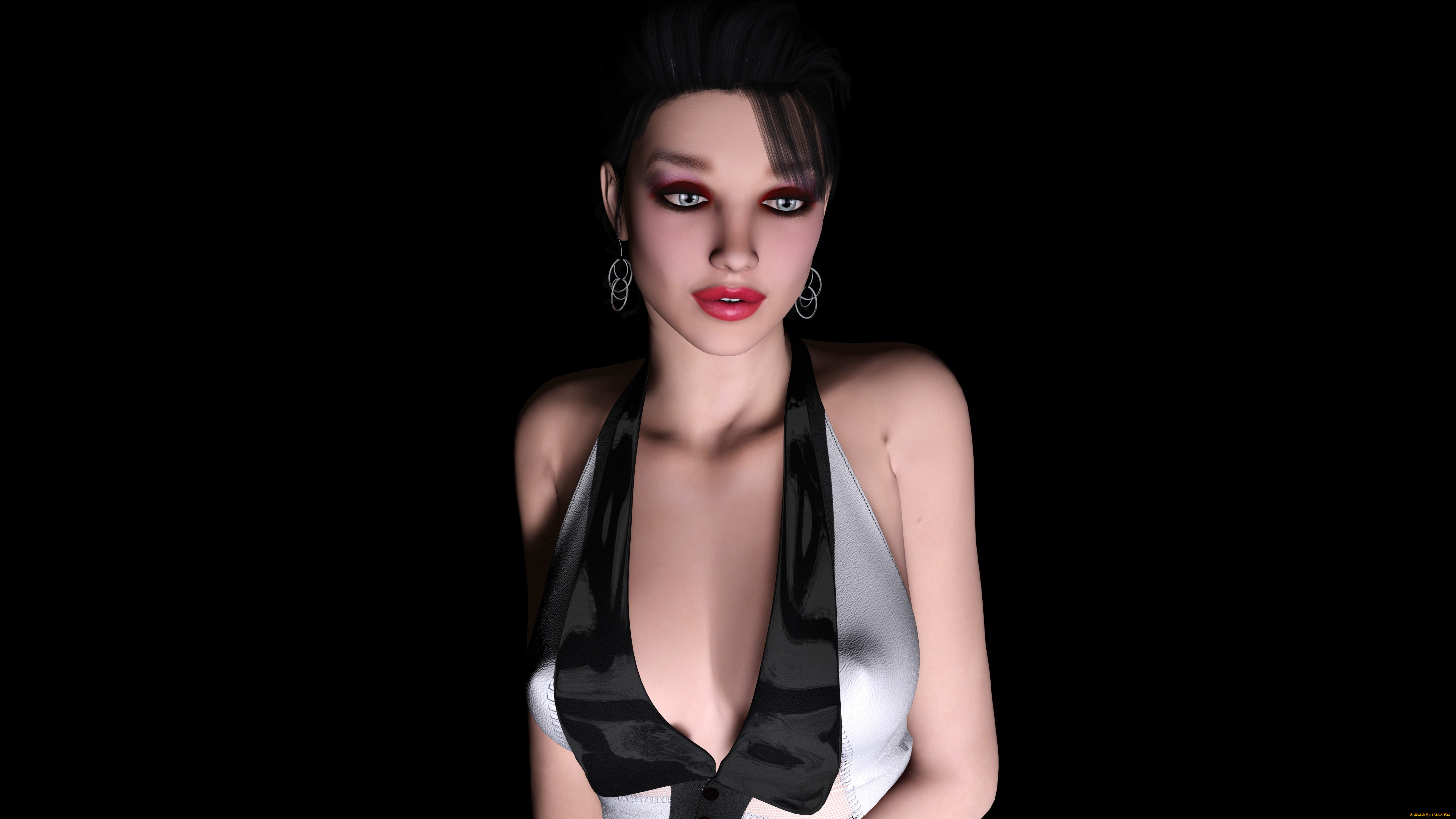 3д, графика, люди, , people, фон, взгляд, девушка