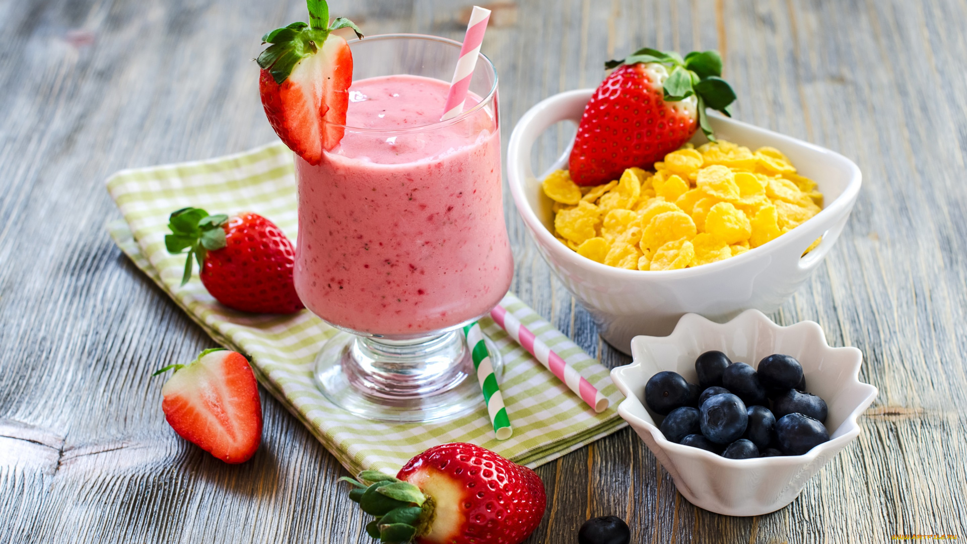 еда, напитки, , коктейль, хлопья, черника, ягода, клубника, трубочки, коктейль, blueberries, cocktail, strawberries