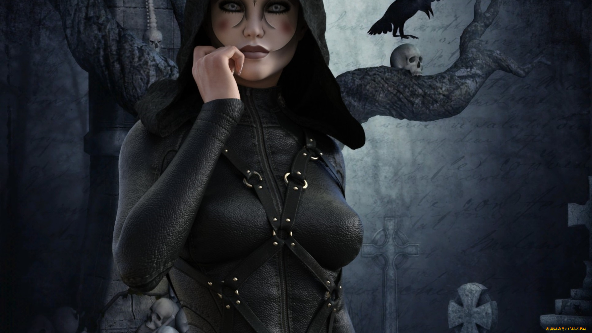 3д, графика, фантазия, , fantasy, девушка, взгляд, фон