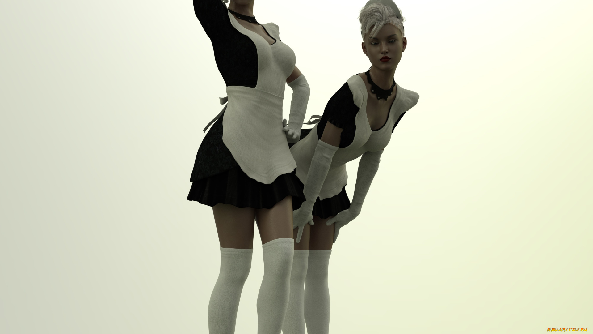 3д, графика, люди, , people, девушки, взгляд, фон