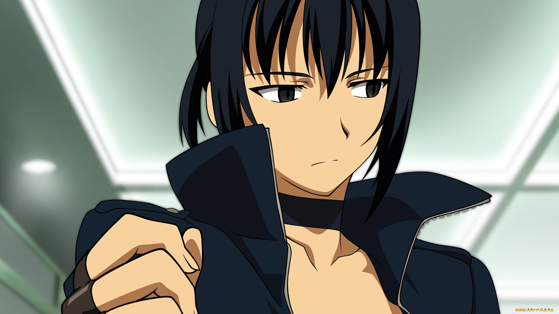 аниме, canaan, взгляд, фон, парень