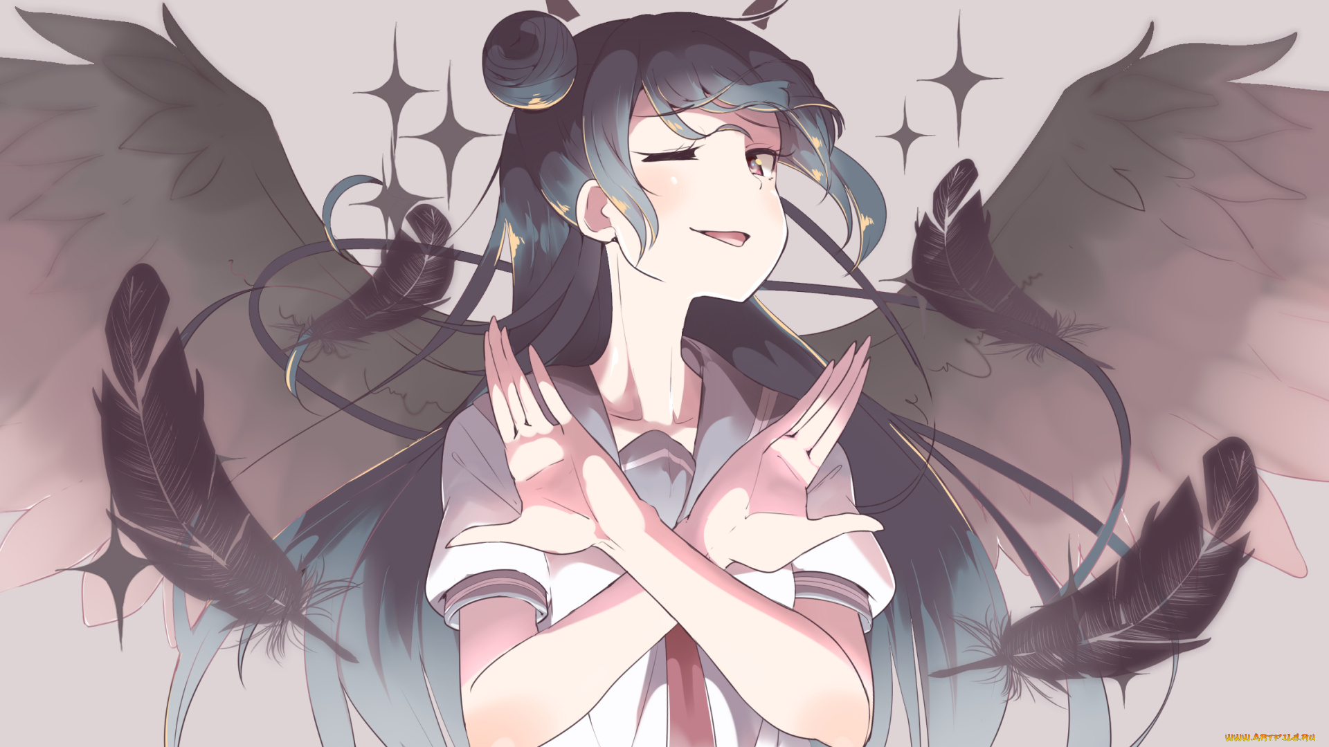 аниме, love, live, , school, idol, project, взгляд, девушка, фон