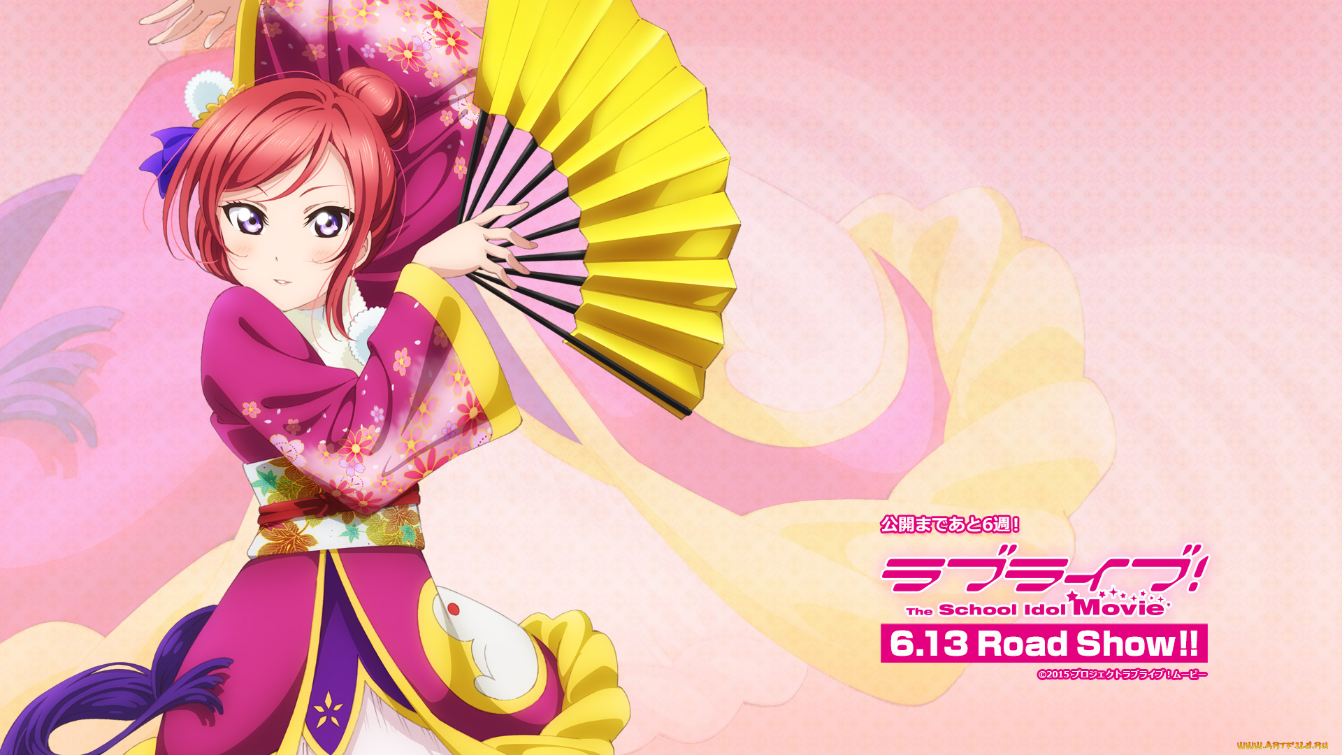 аниме, love, live, , school, idol, project, взгляд, девушка, фон