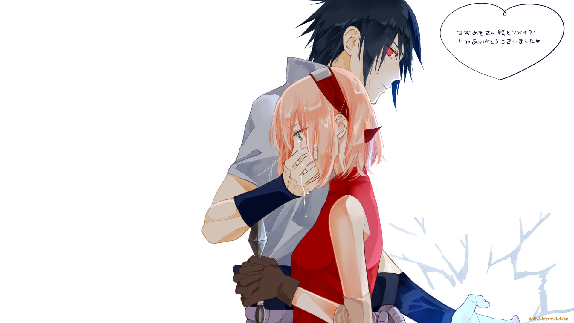 аниме, naruto, сакура, саске