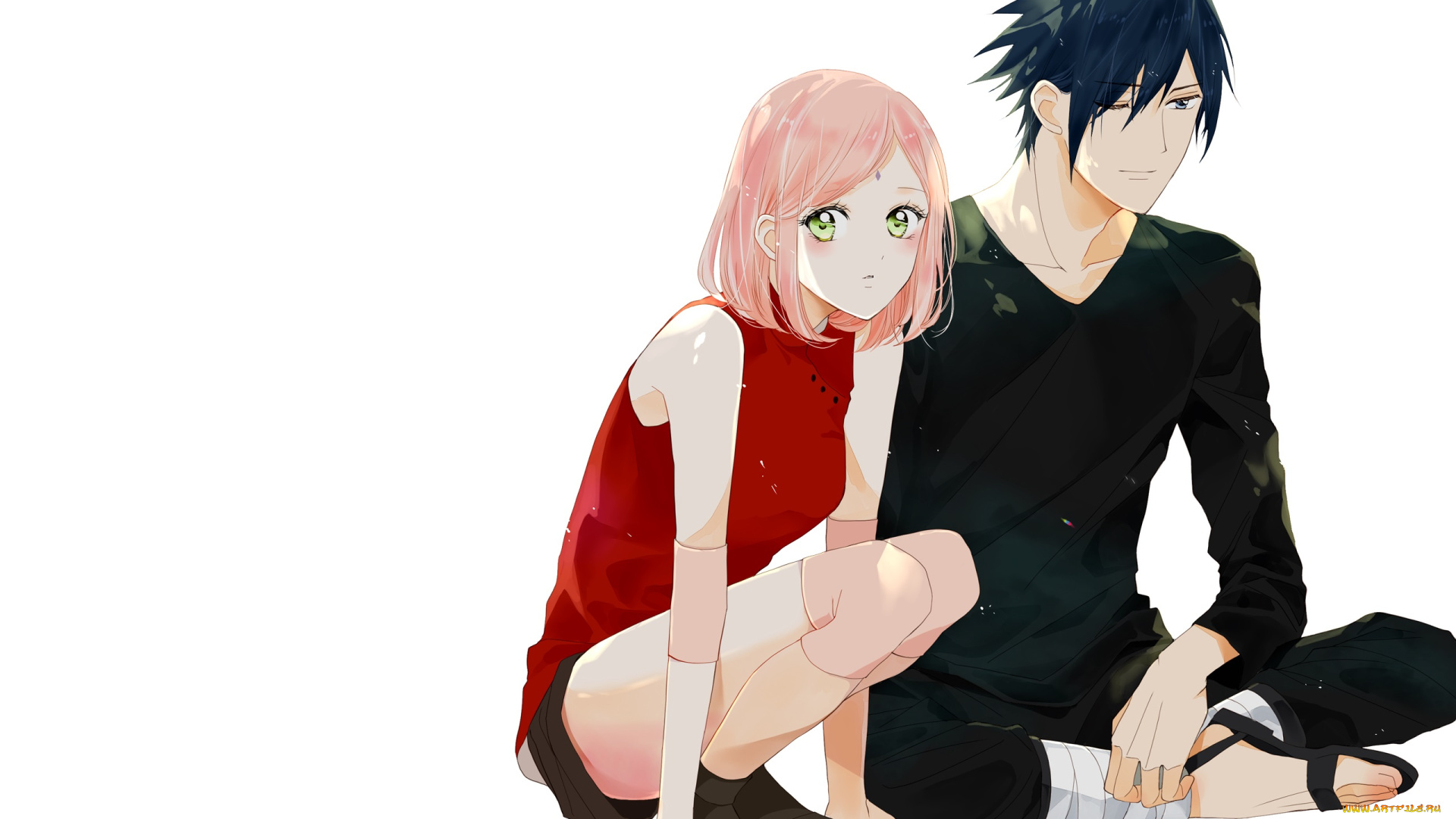 аниме, naruto, сакура, саске