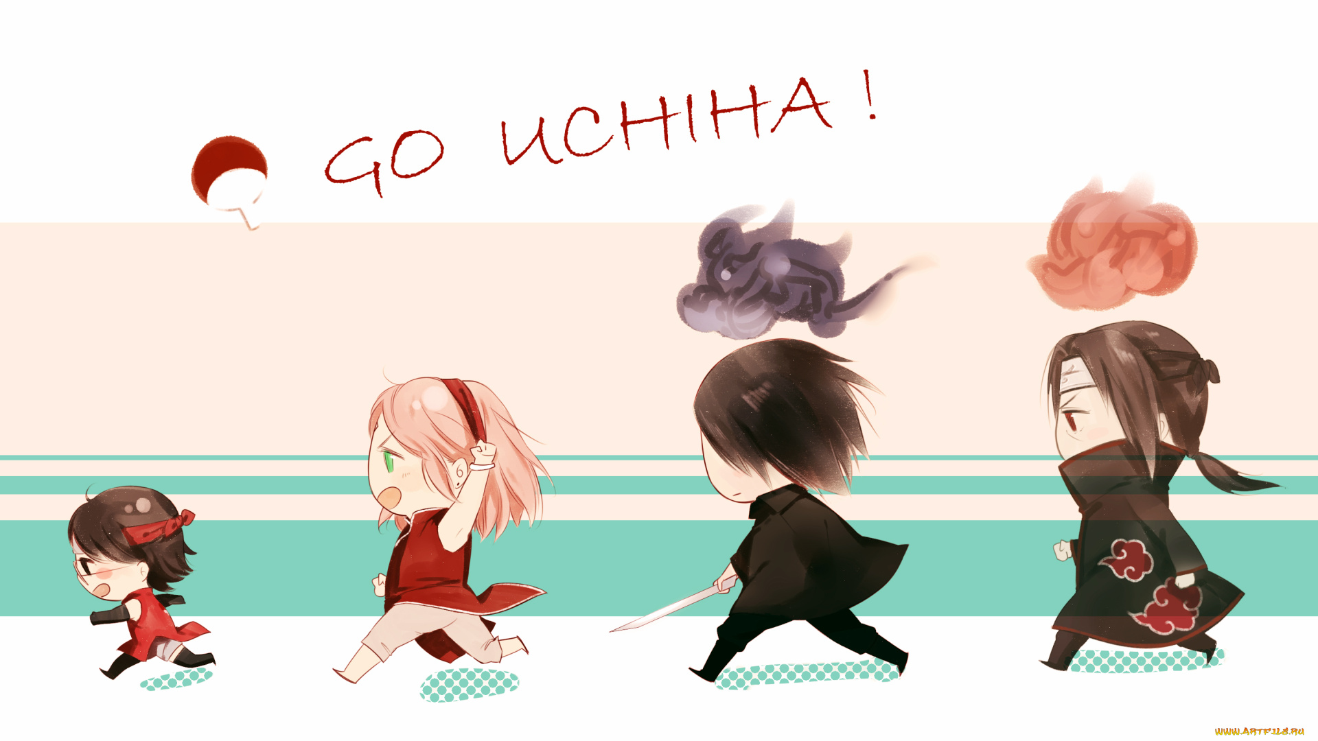 аниме, naruto, сарада, итачи, сакура, саске