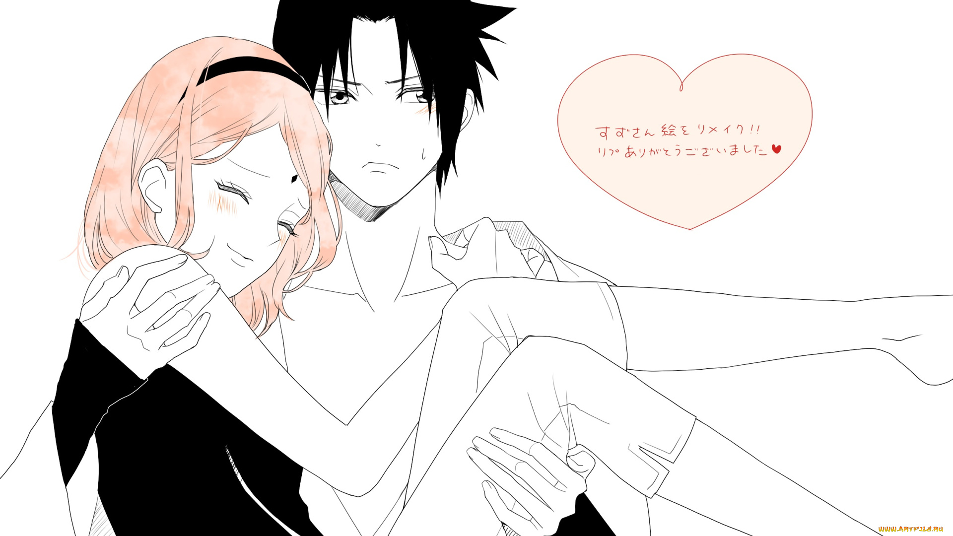 аниме, naruto, саске, сакура