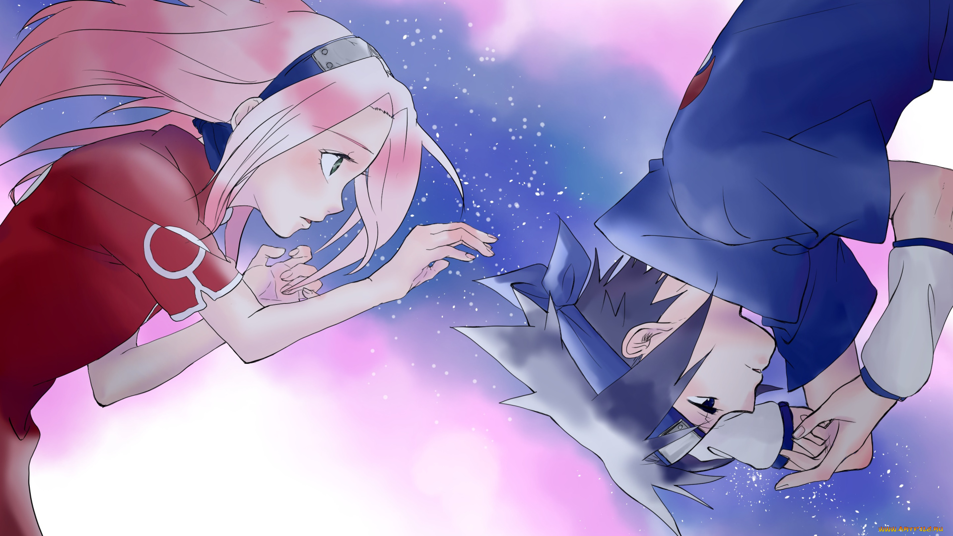 аниме, naruto, саске, сакура