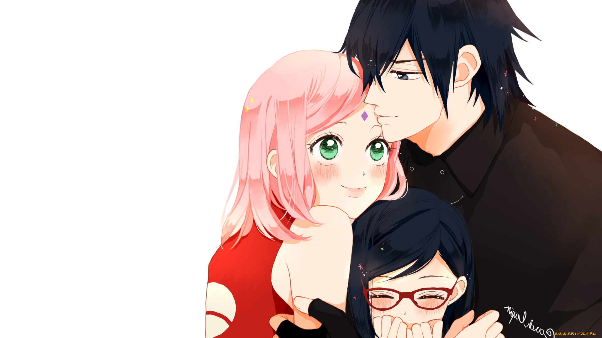 аниме, naruto, саске, сакура