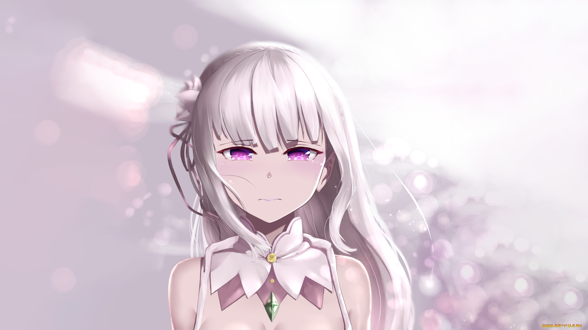 аниме, re, , zero, kara, hajimeru, isekai, seikatsu, фон, девушка, взгляд