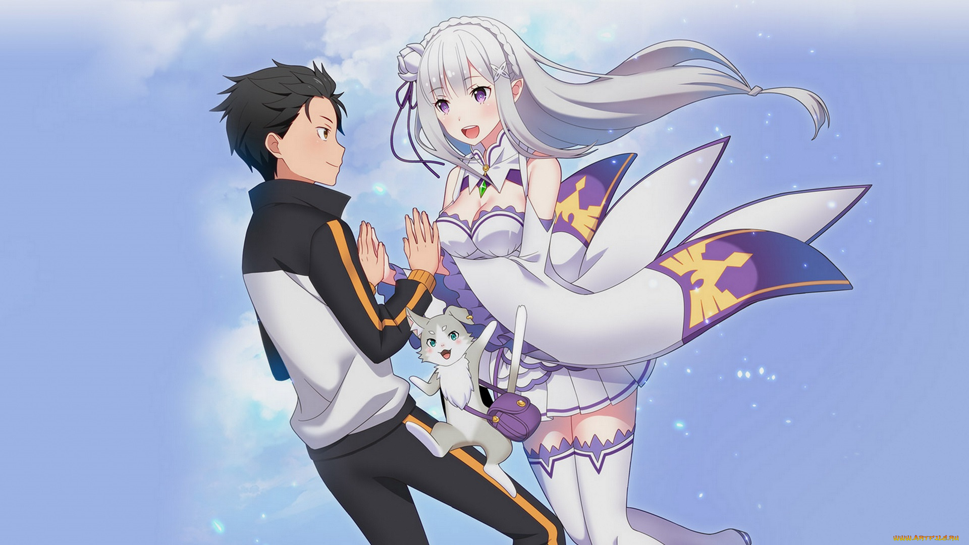 аниме, re, , zero, kara, hajimeru, isekai, seikatsu, эмилия, субару