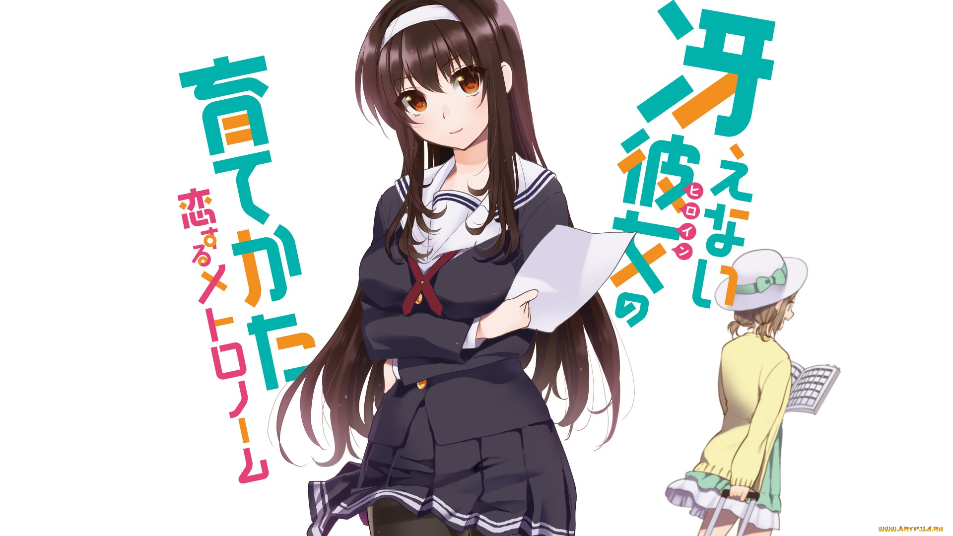 аниме, saikano, девушка, взгляд, фон