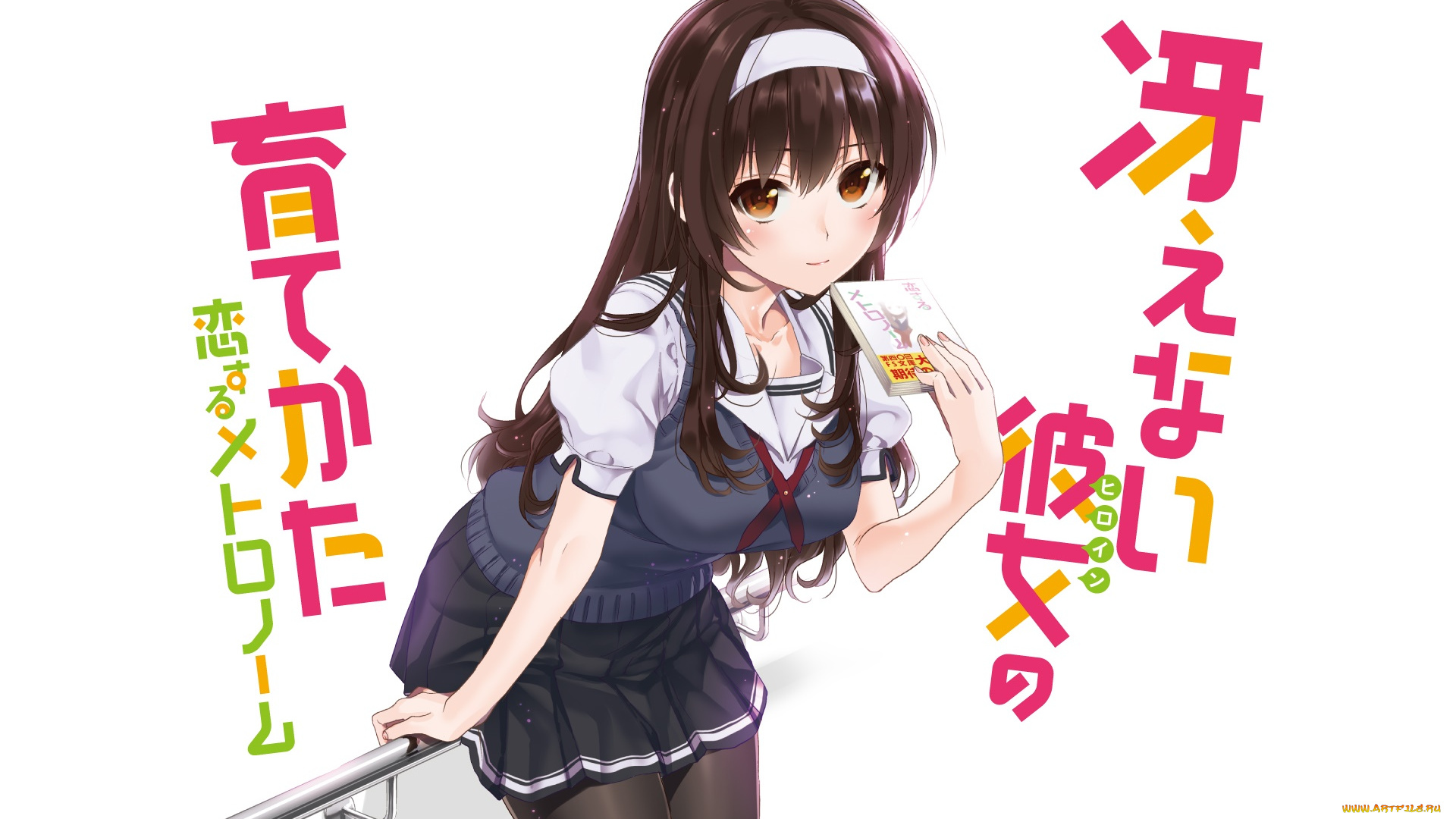 аниме, saikano, взгляд, девушка, фон