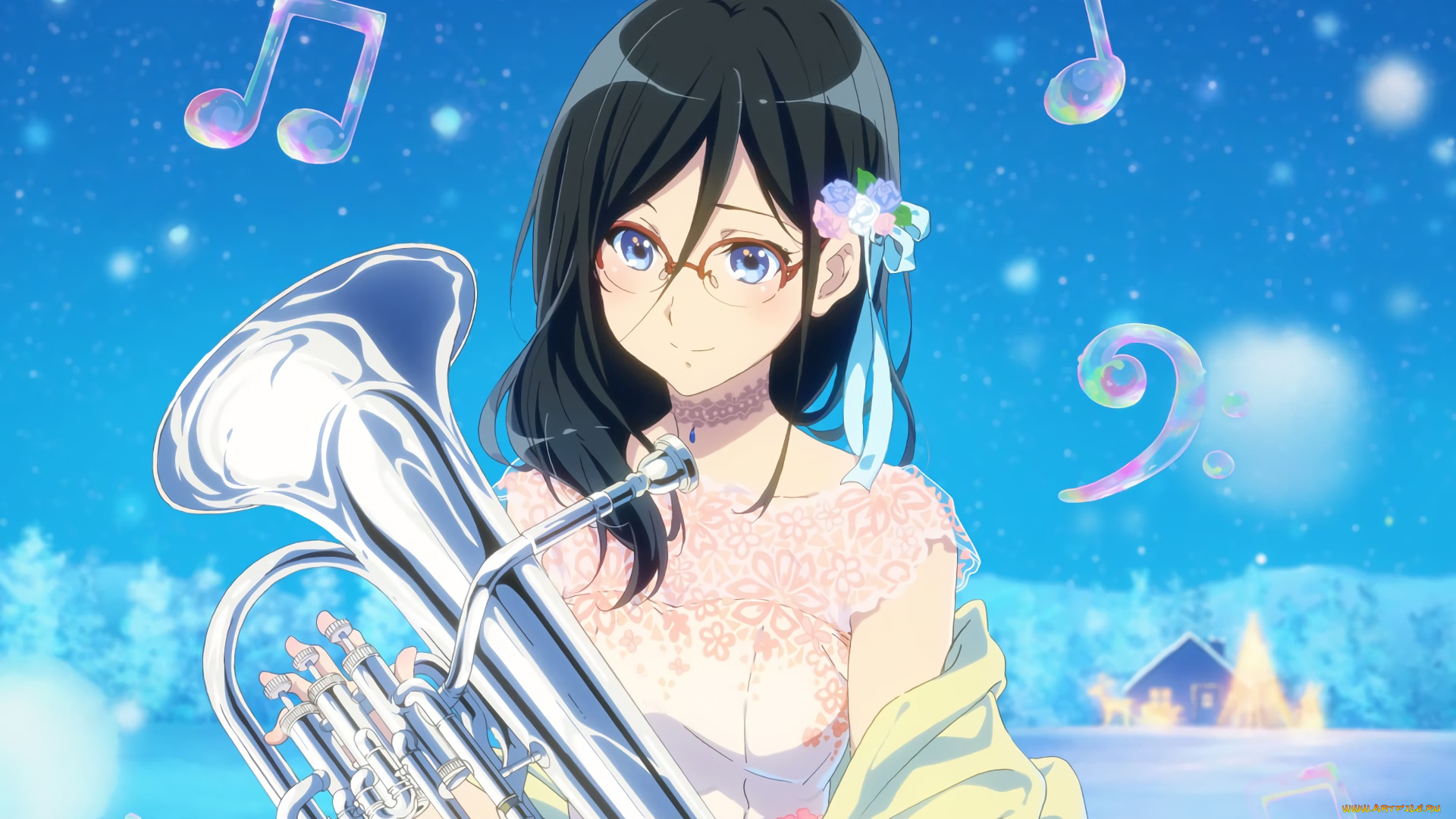 аниме, sound, horizon, девушка, взгляд, фон