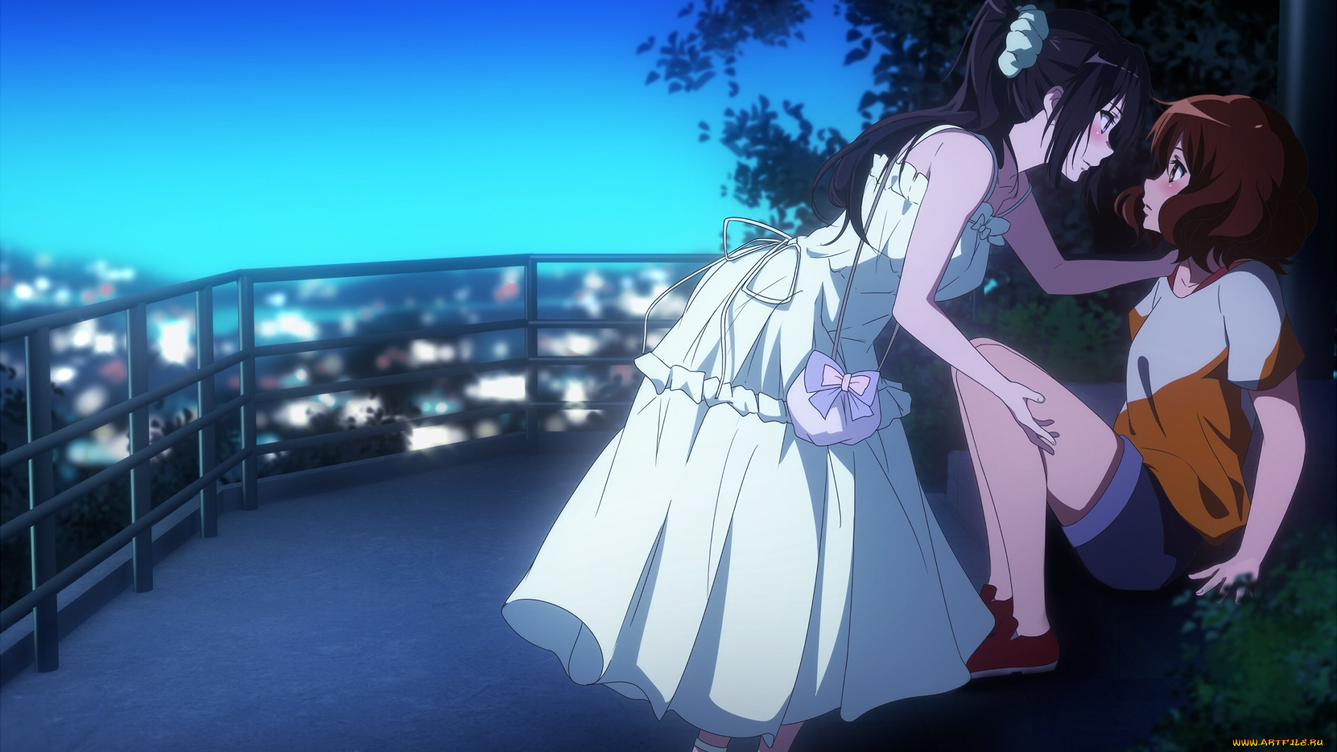 аниме, sound, horizon, девушки, взгляд, фон