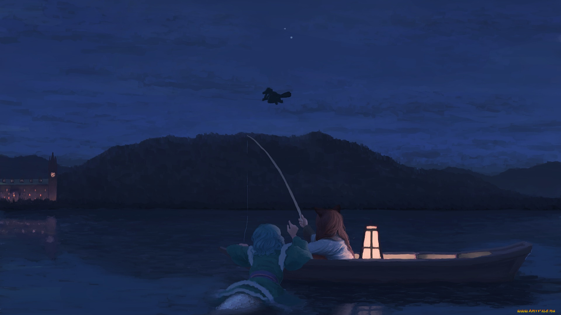 аниме, touhou, фон, девушки, взгляд