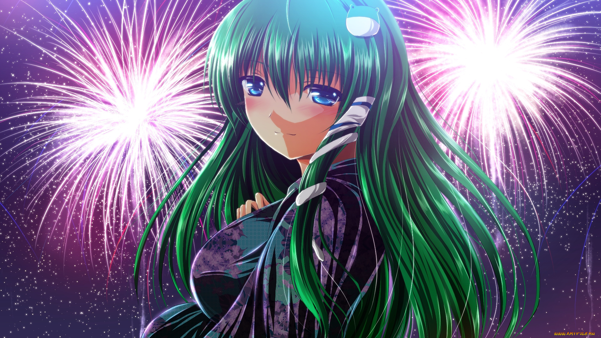 аниме, touhou, фон, взгляд, девушка