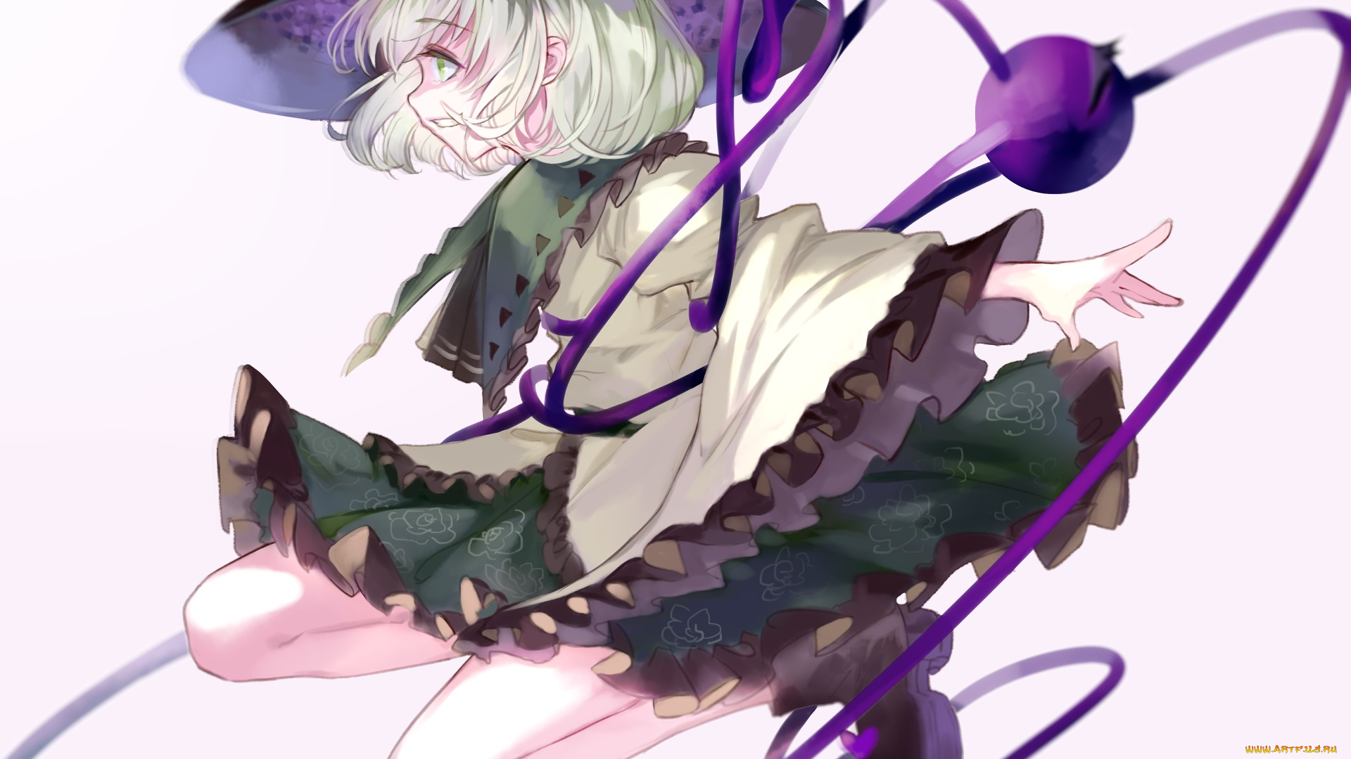 аниме, touhou, взгляд, фон, девушка