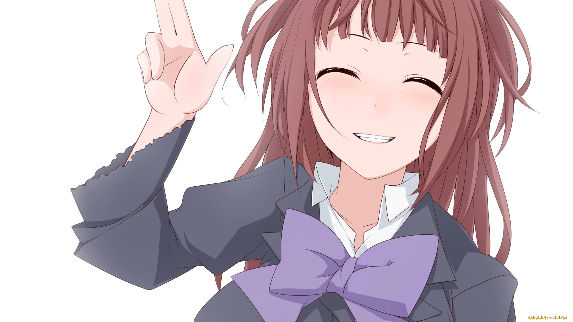 аниме, umineko, no, naku, koro, ni, девушка, взгляд, фон