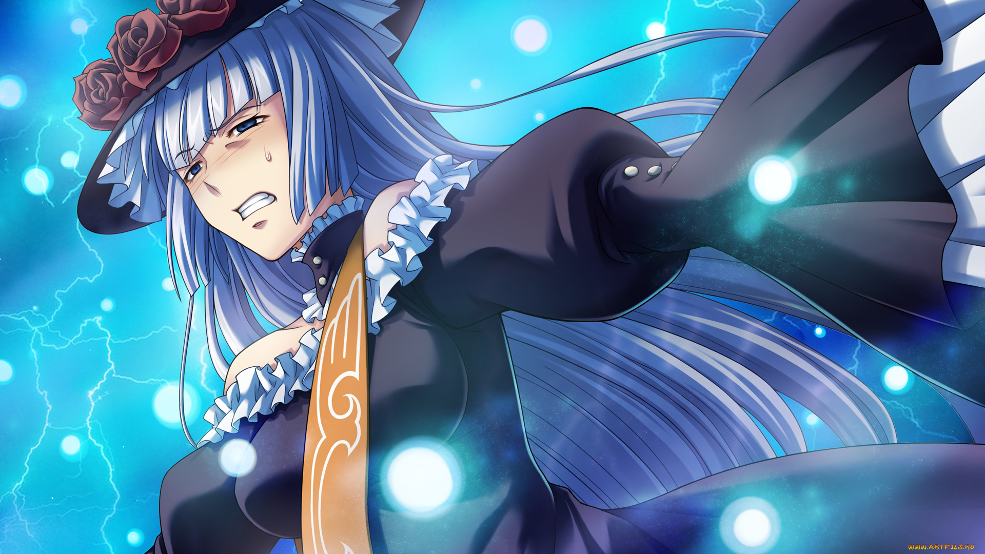 аниме, umineko, no, naku, koro, ni, фон, взгляд, девушка