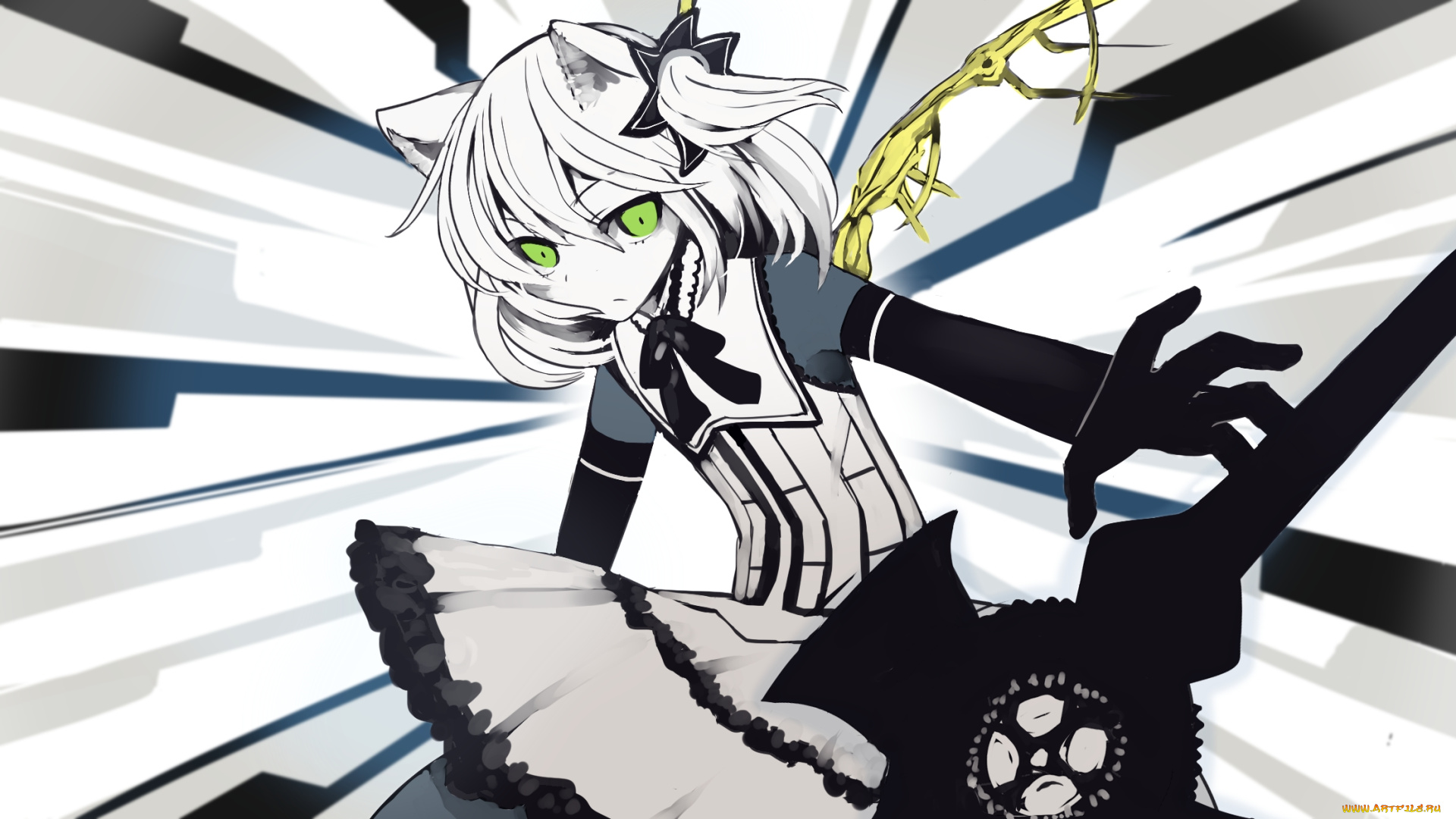 аниме, utau, фон, взгляд, девушка