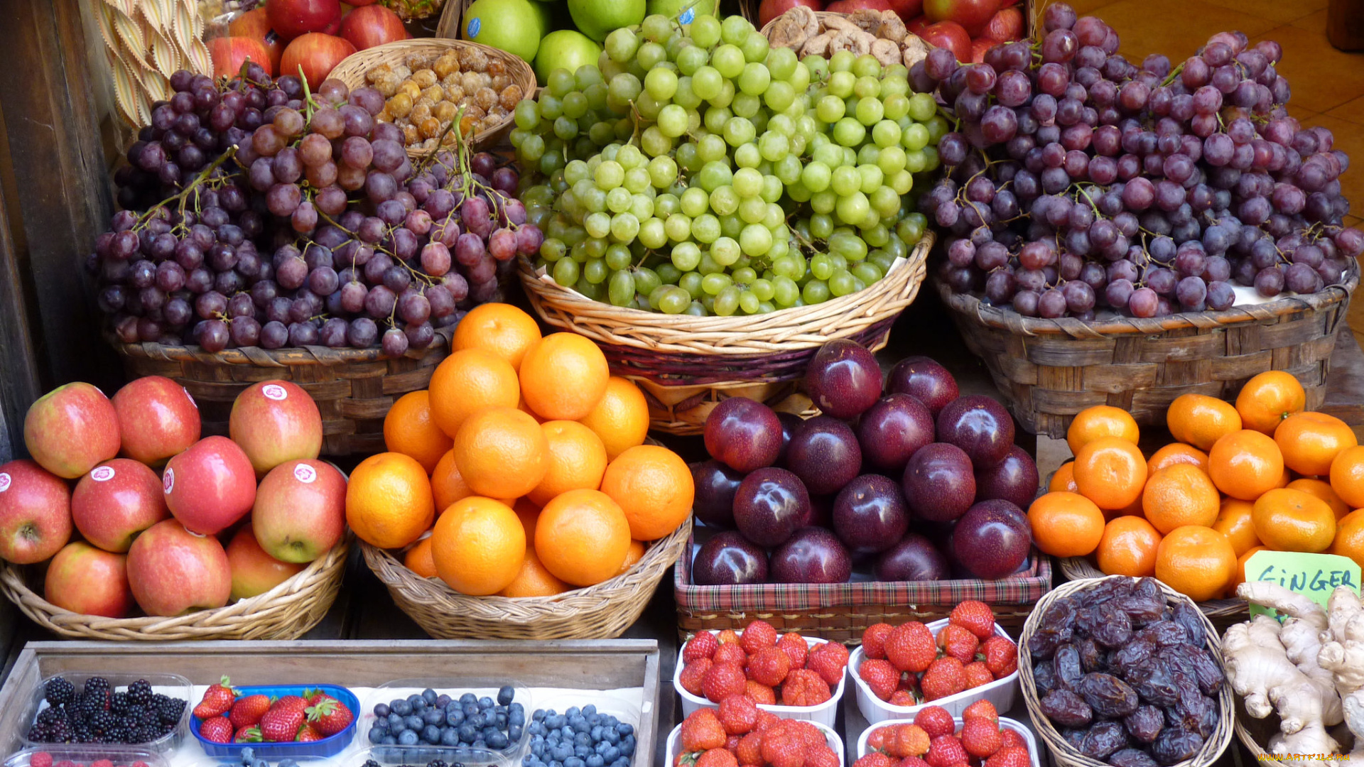 еда, фрукты, , ягоды, прилавок