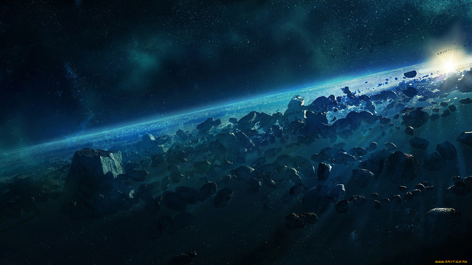 космос, арт, метеориты
