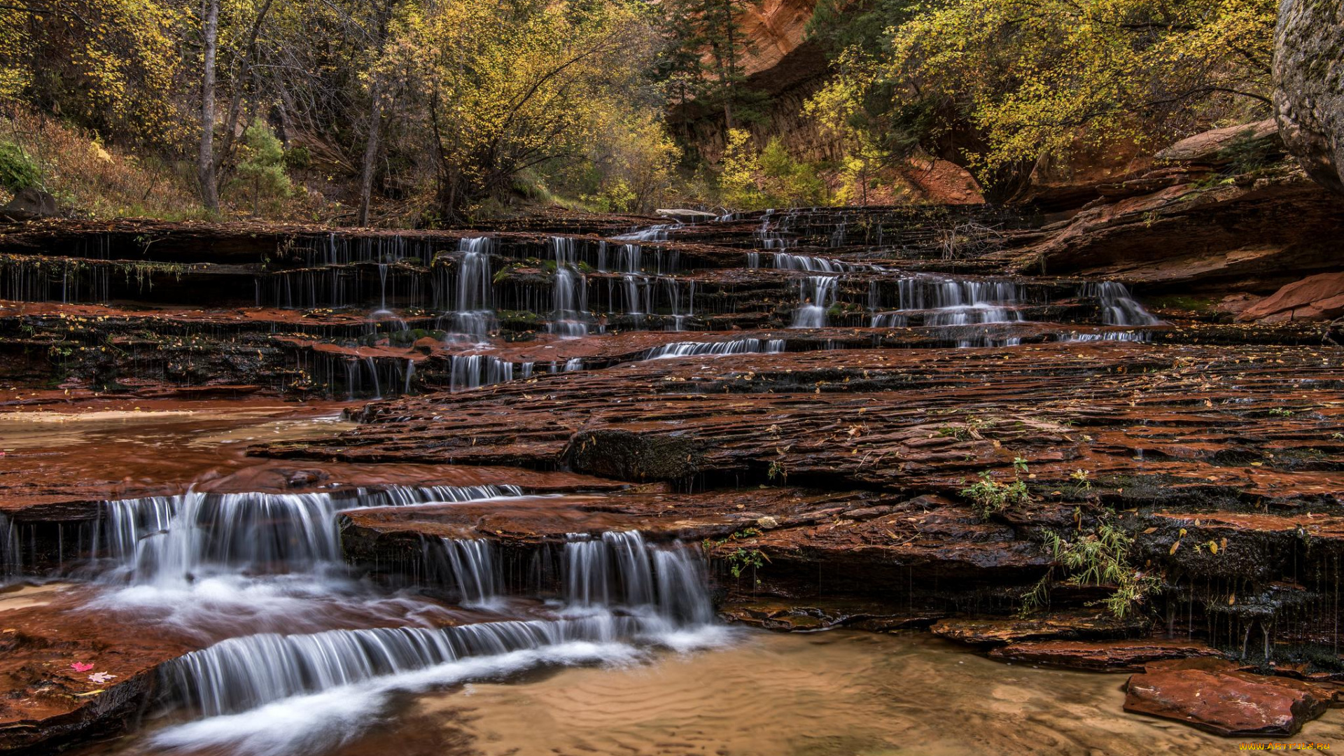 природа, водопады, водопад, река