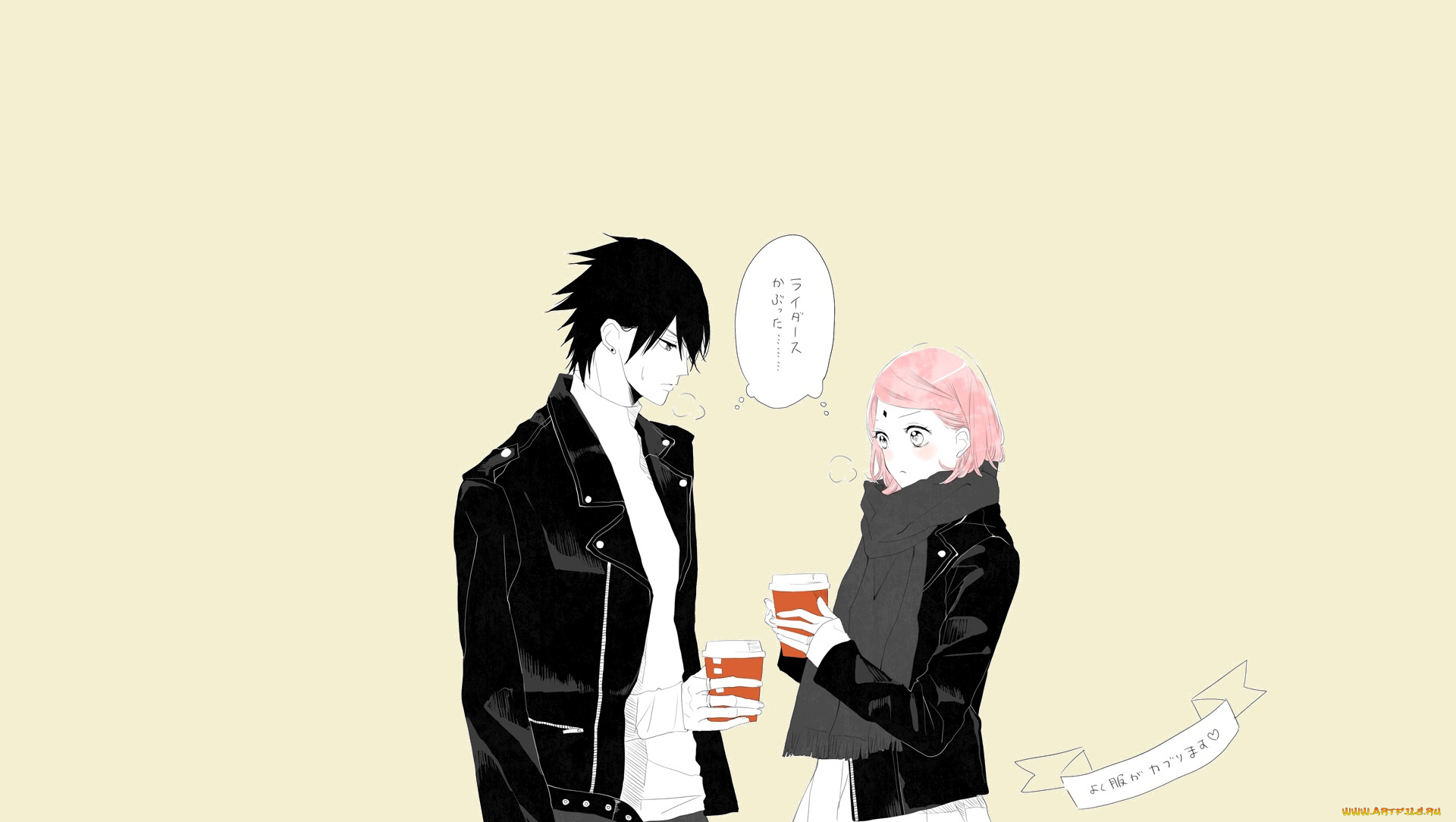 аниме, naruto, сакура, саске