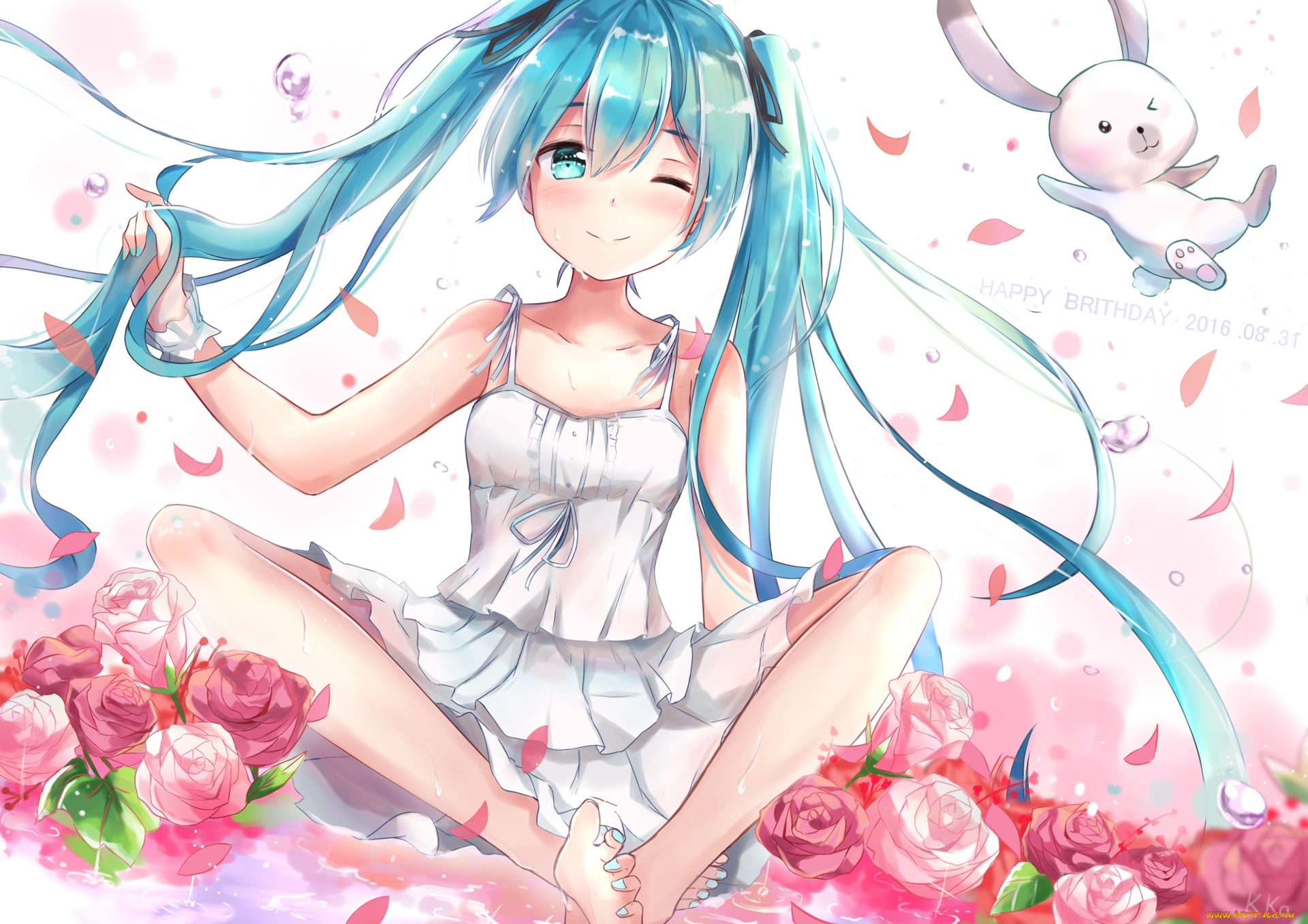 аниме, vocaloid, фон, взгляд, девушка