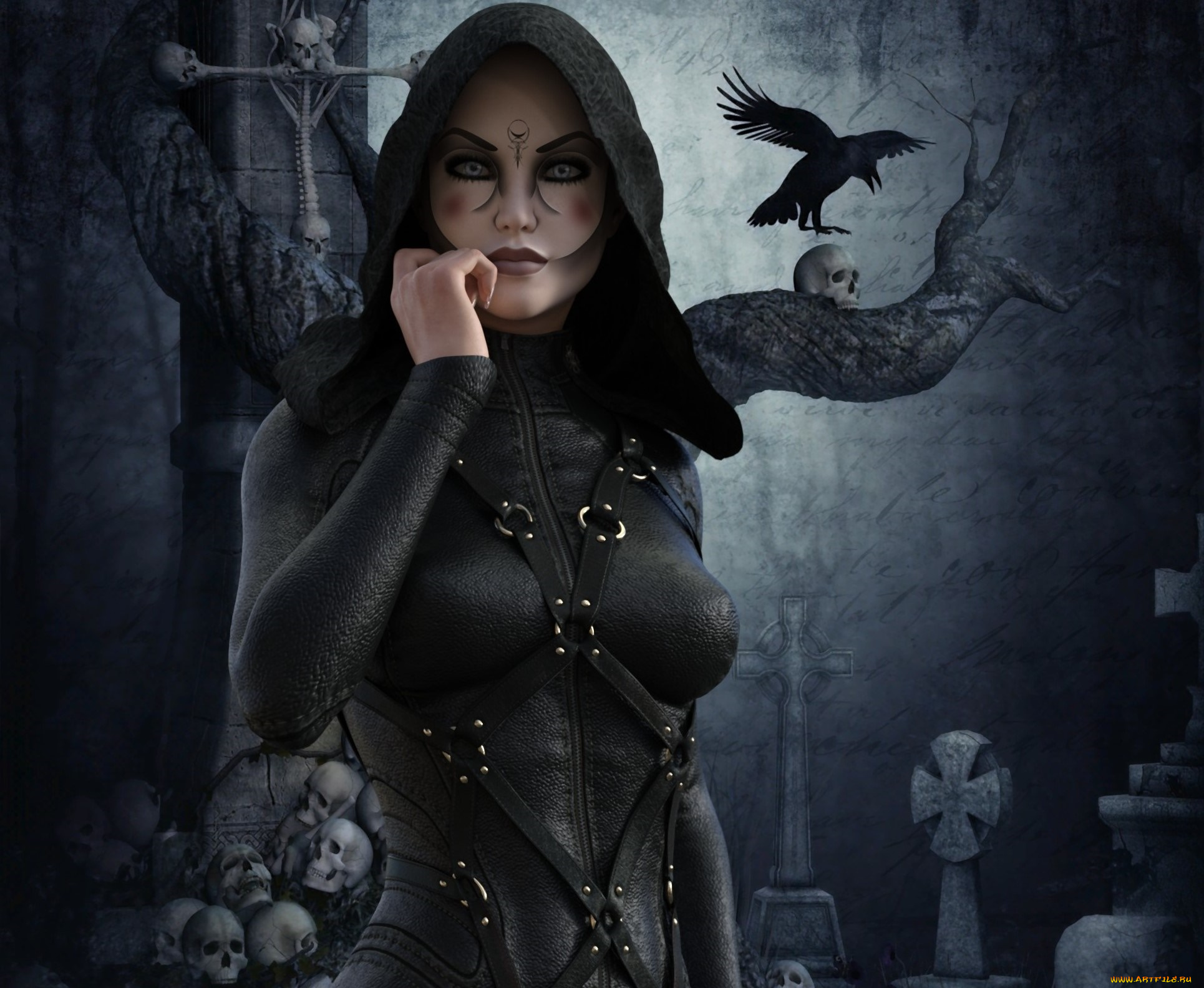 3д, графика, фантазия, , fantasy, девушка, взгляд, фон